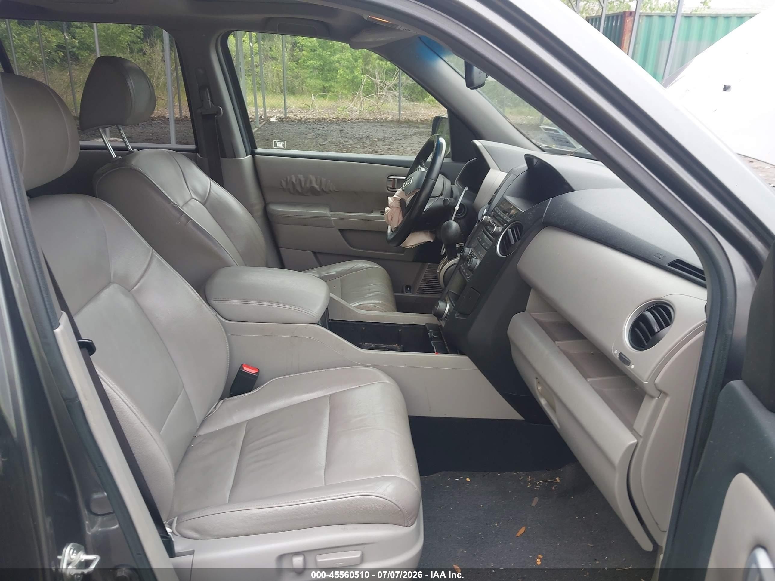 2012 Honda Pilot Ex-l Gray vin: 5FNYF4H60CB061405