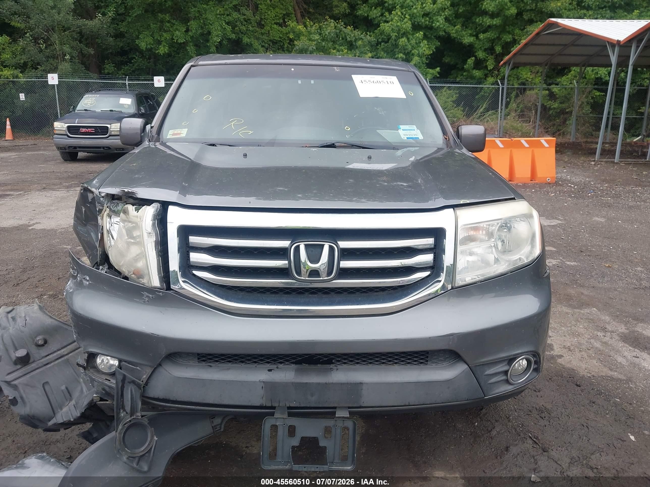 2012 Honda Pilot Ex-l Gray vin: 5FNYF4H60CB061405