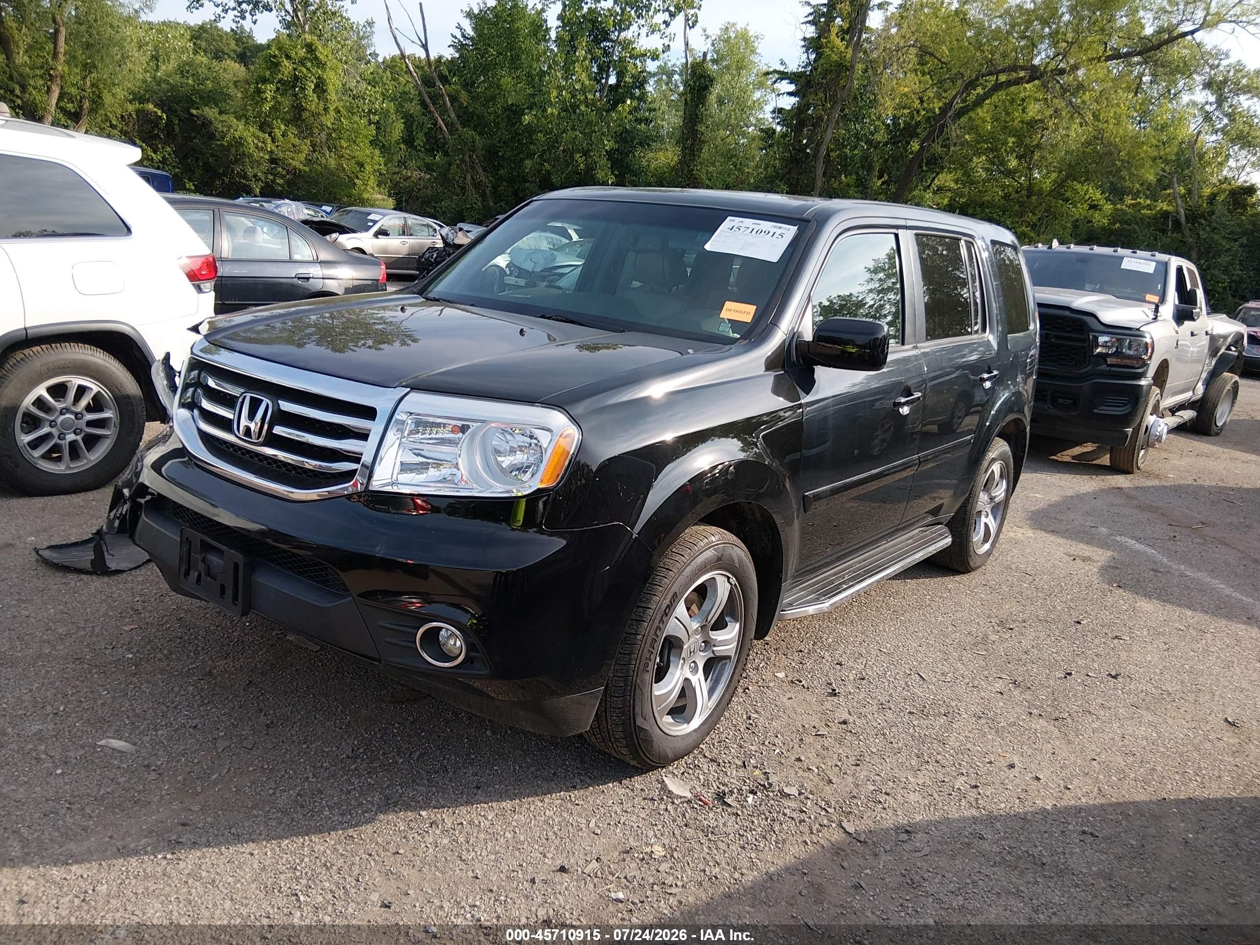 2013 Honda Pilot Ex-l Blue vin: 5FNYF4H60DB024260