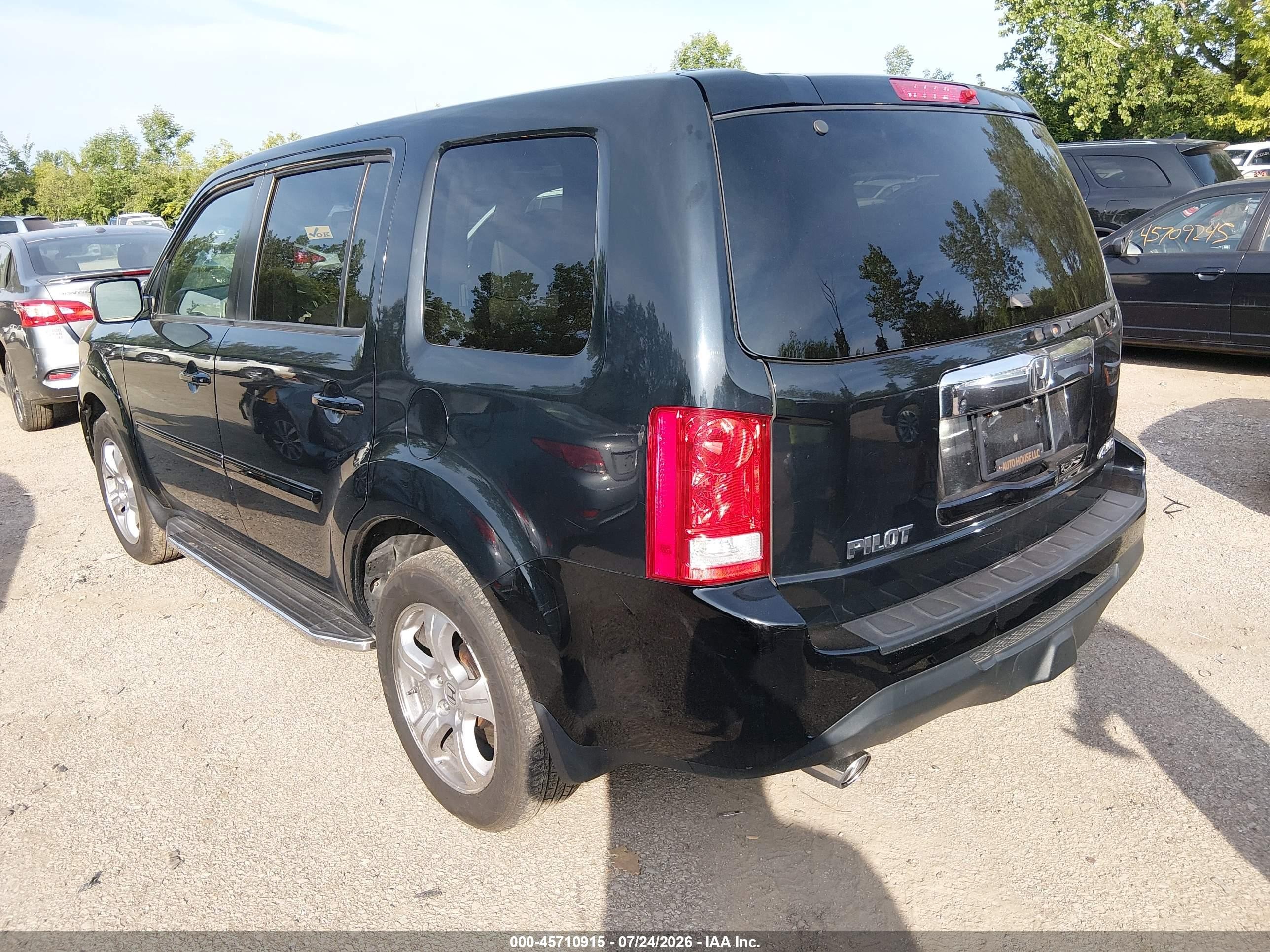 2013 Honda Pilot Ex-l Blue vin: 5FNYF4H60DB024260