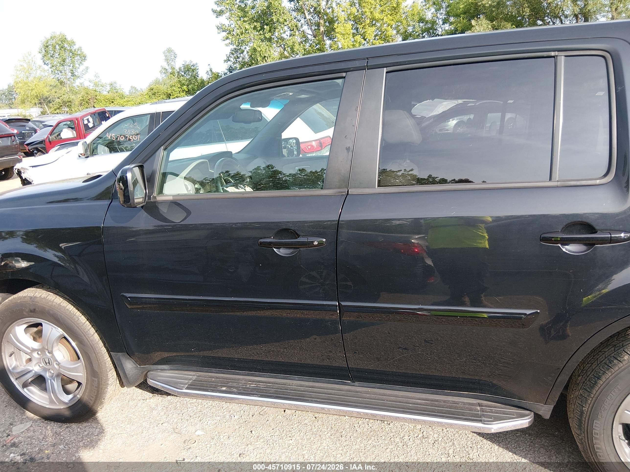 2013 Honda Pilot Ex-l Blue vin: 5FNYF4H60DB024260