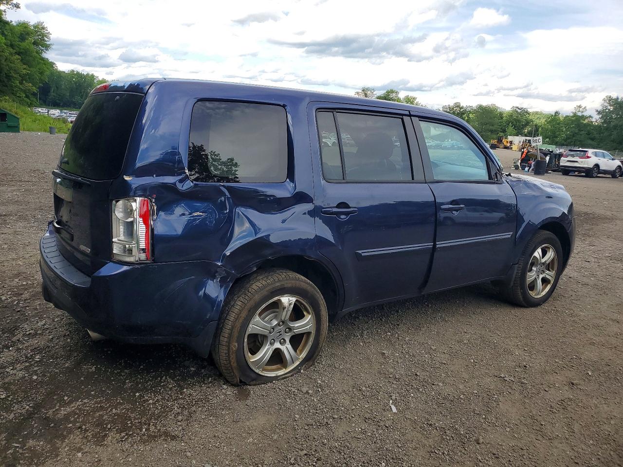 2013 Honda Pilot Exl Blue vin: 5FNYF4H60DB036814