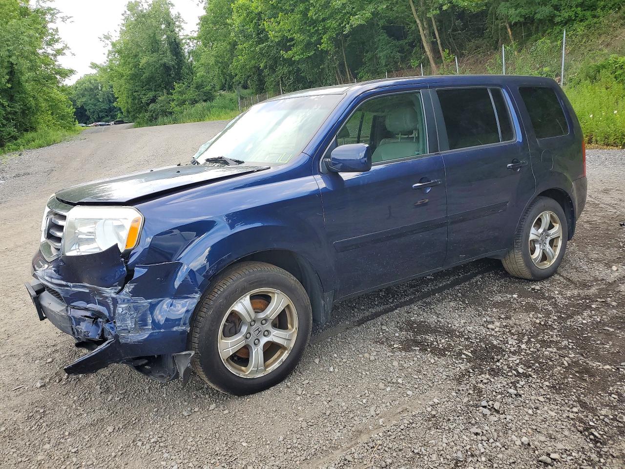 2013 Honda Pilot Exl Blue vin: 5FNYF4H60DB036814