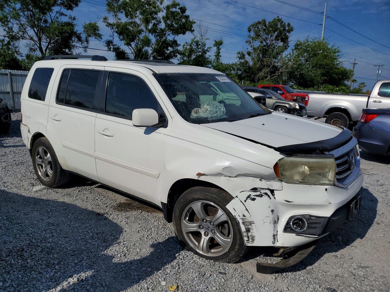 2013 Honda Pilot Exl White vin: 5FNYF4H60DB059543