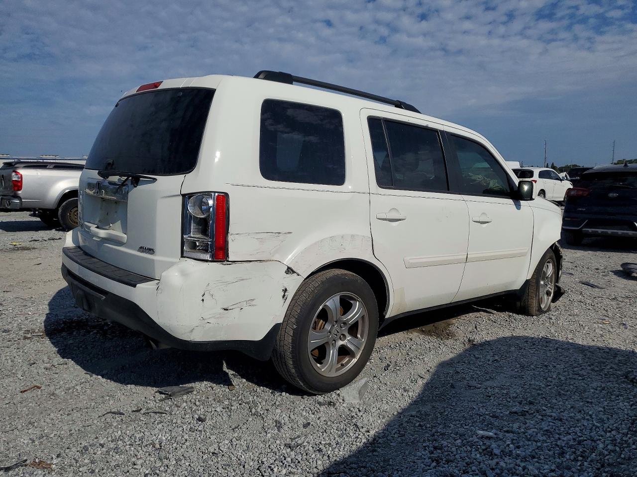 2013 Honda Pilot Exl White vin: 5FNYF4H60DB059543