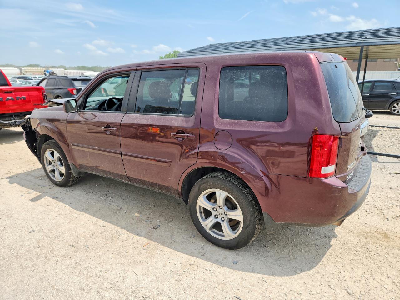 2015 Honda Pilot Exl Burgundy vin: 5FNYF4H60FB010832