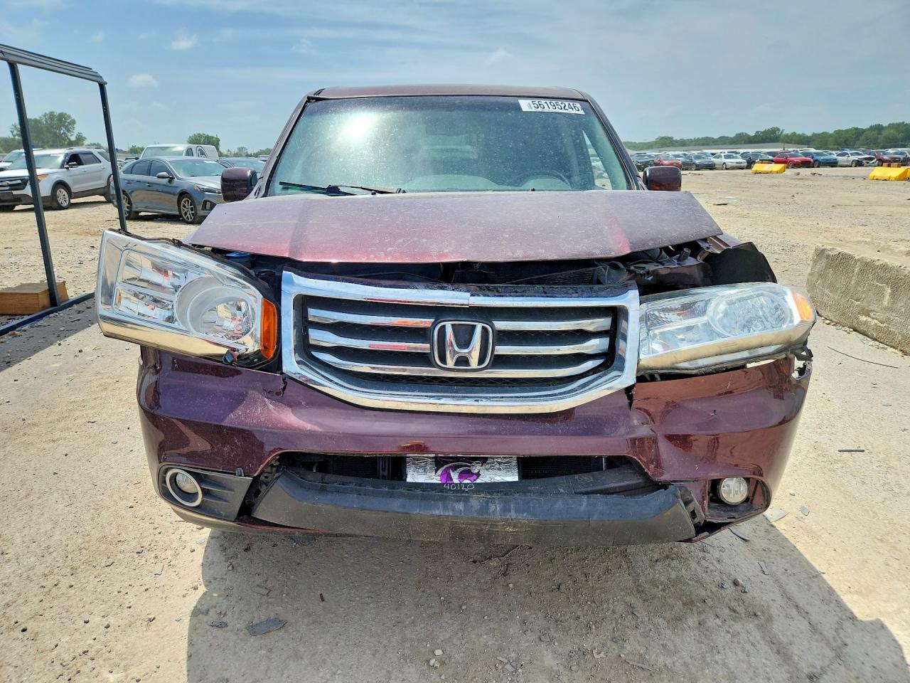 2015 Honda Pilot Exl Burgundy vin: 5FNYF4H60FB010832