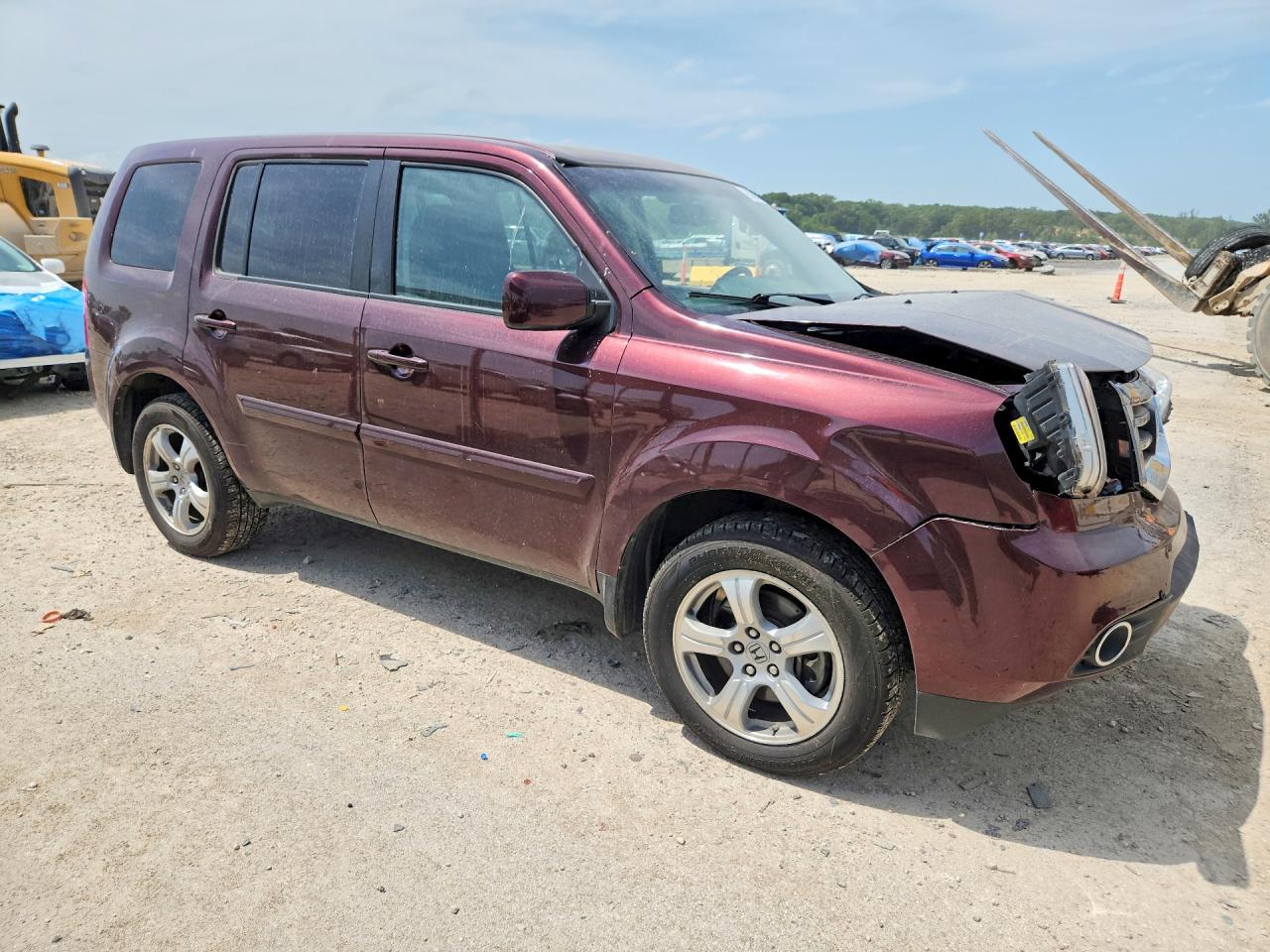 2015 Honda Pilot Exl Burgundy vin: 5FNYF4H60FB010832