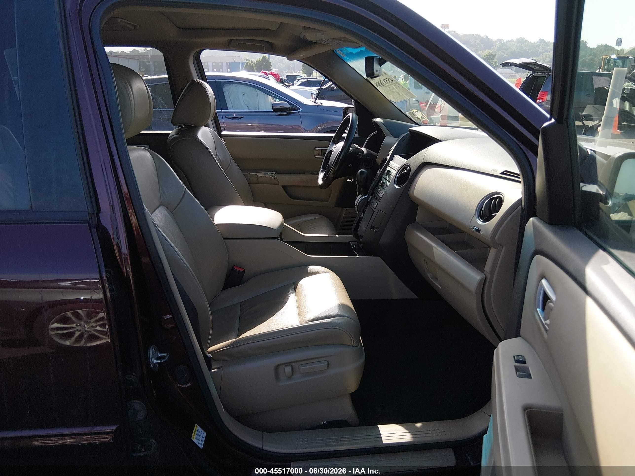 2010 Honda Pilot Ex-l Burgundy vin: 5FNYF4H61AB014851
