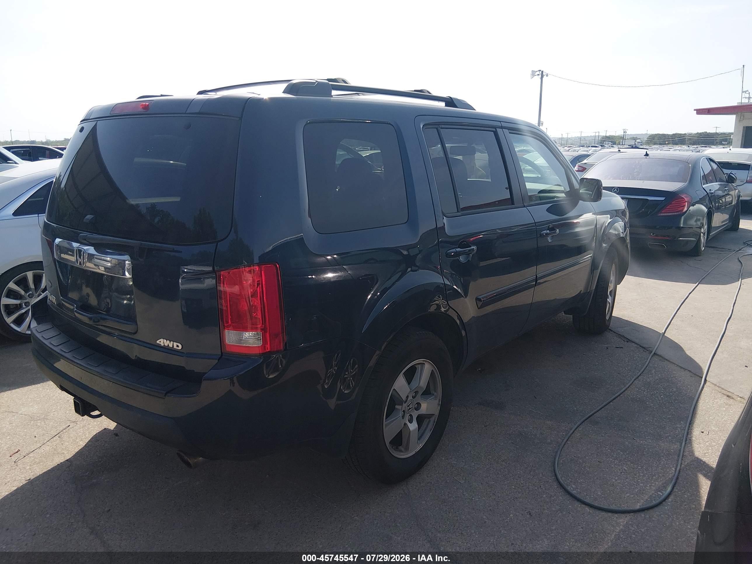 2011 Honda Pilot Ex-l Black vin: 5FNYF4H61BB053098