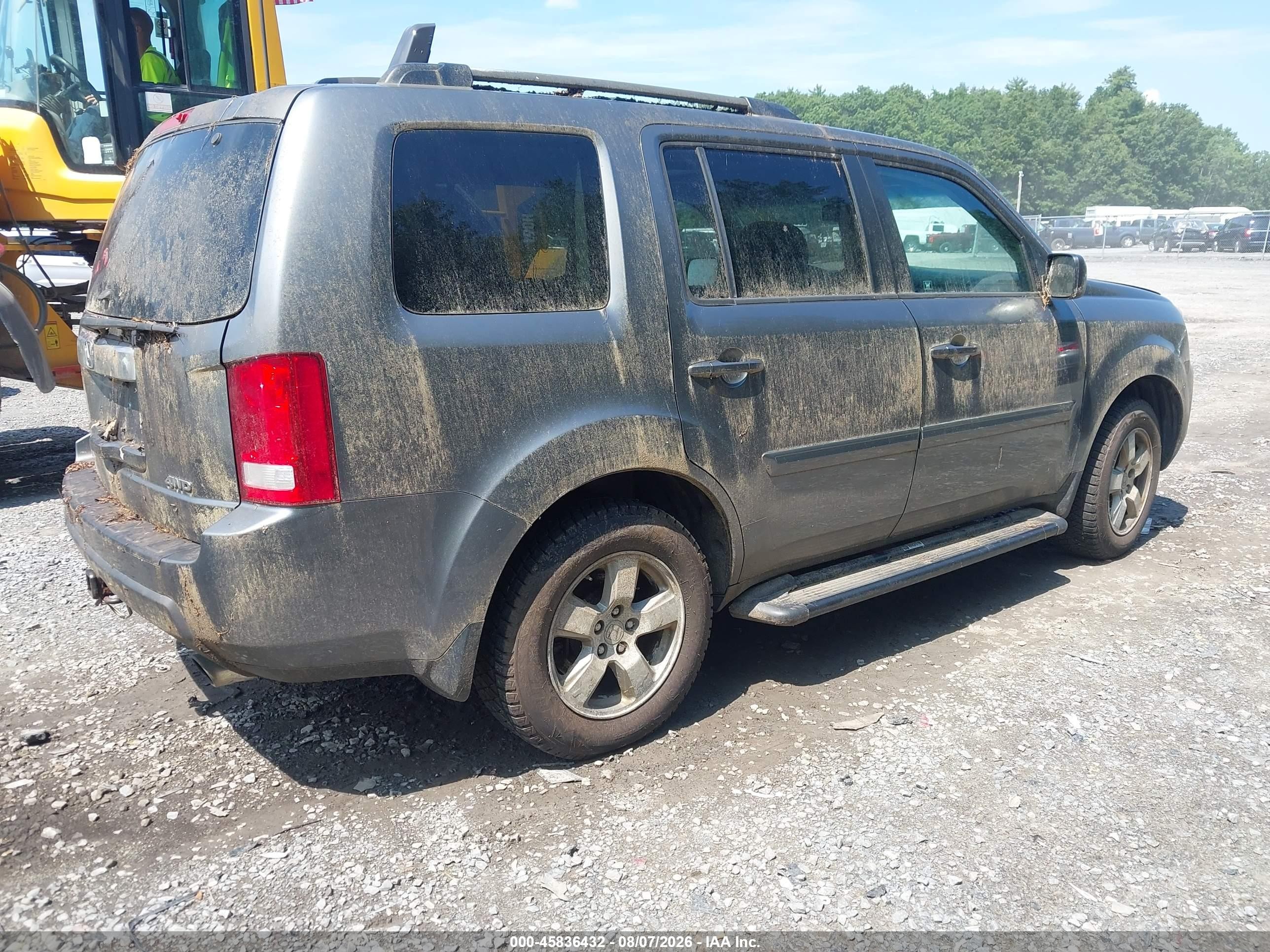 2011 Honda Pilot Ex-l Gray vin: 5FNYF4H61BB077160