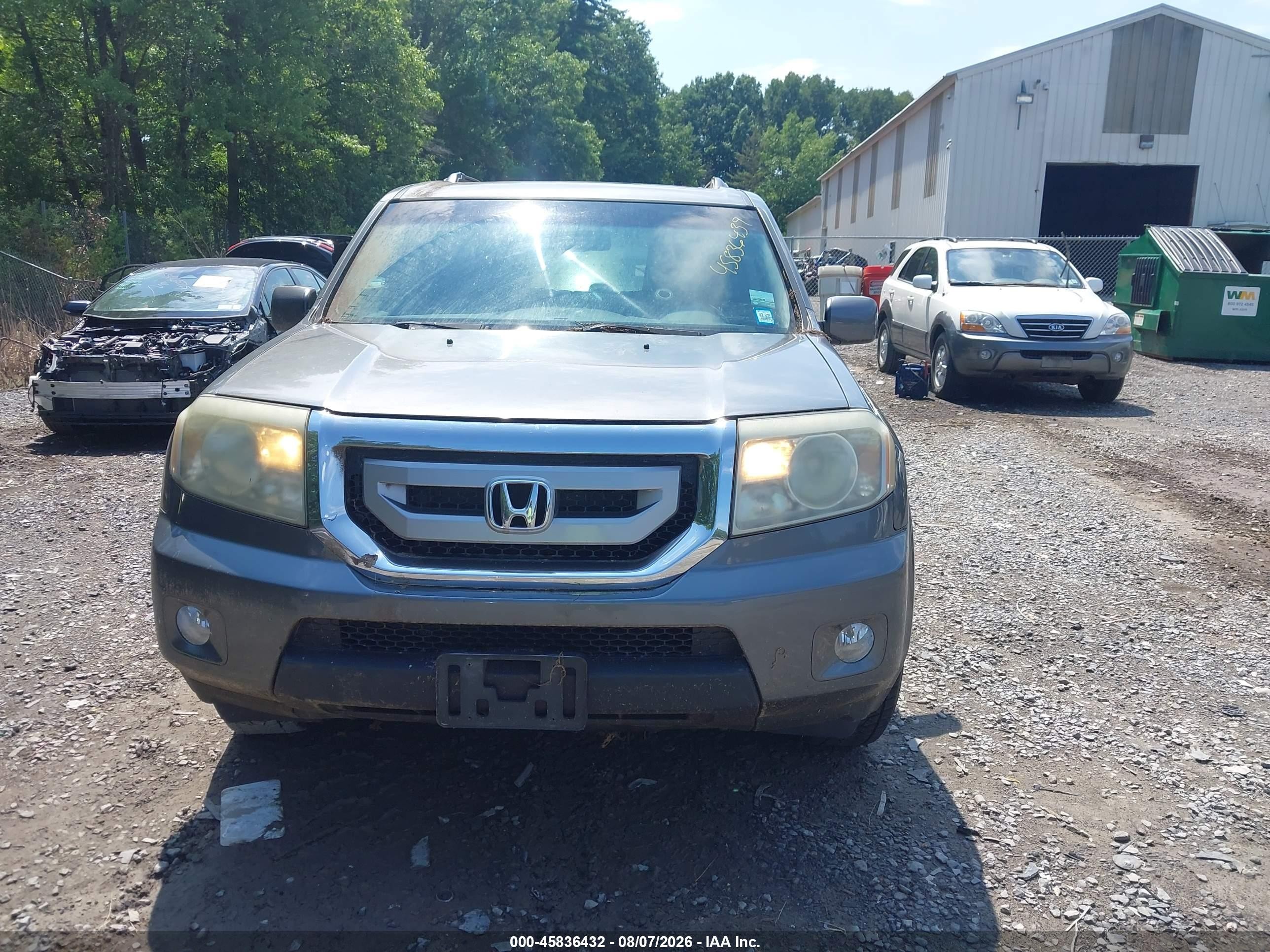 2011 Honda Pilot Ex-l Gray vin: 5FNYF4H61BB077160