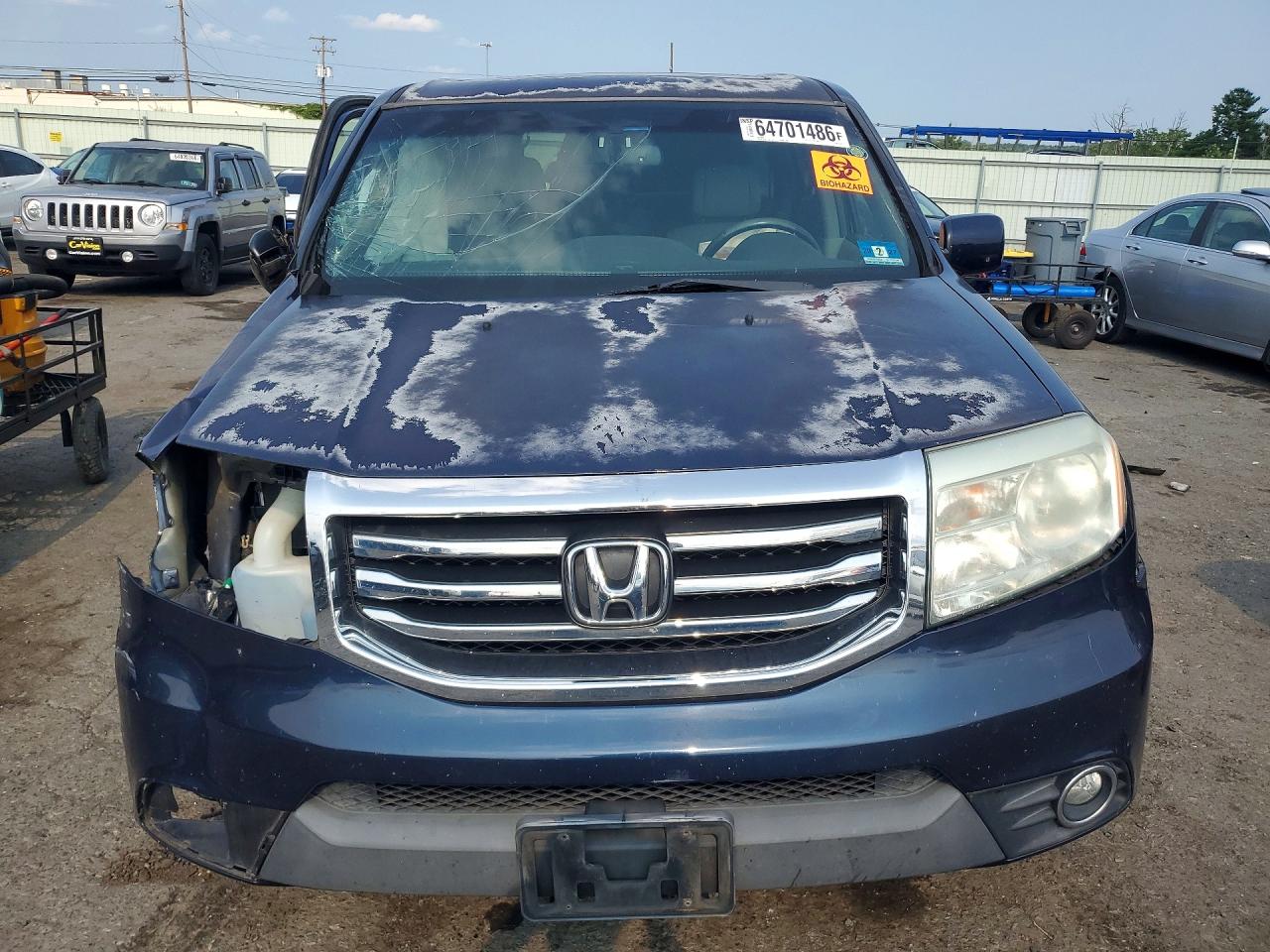 2012 Honda Pilot Exl Blue vin: 5FNYF4H61CB031877