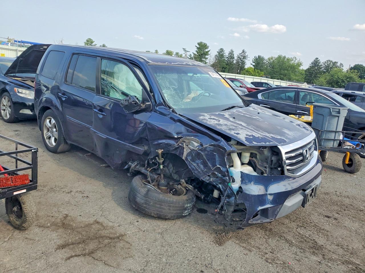 2012 Honda Pilot Exl Blue vin: 5FNYF4H61CB031877