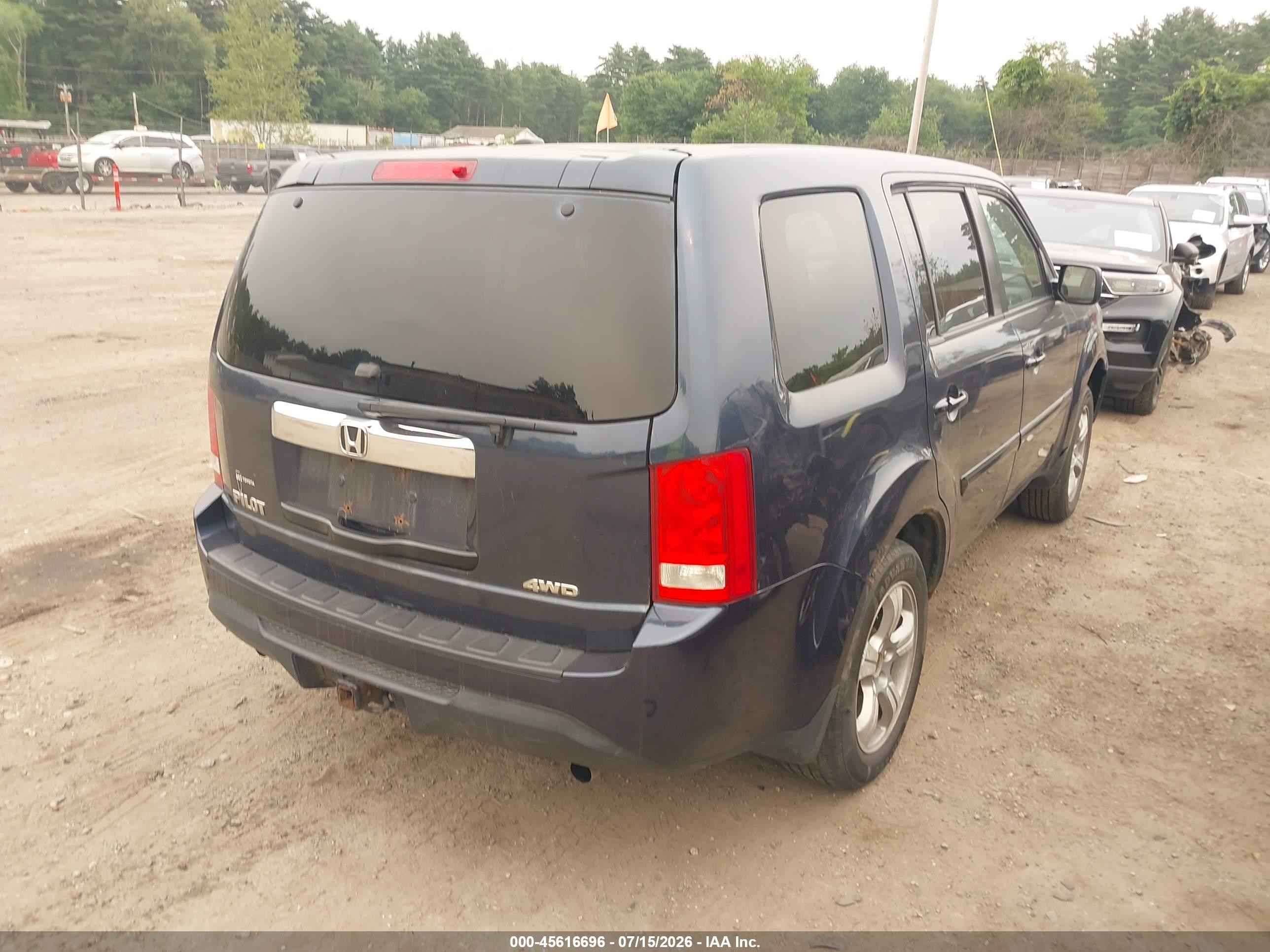 2012 Honda Pilot Ex-l Black vin: 5FNYF4H61CB034309