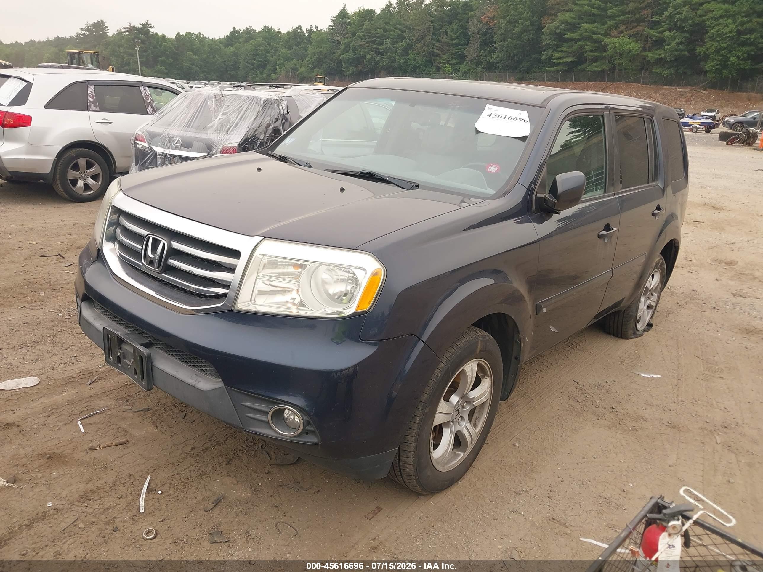 2012 Honda Pilot Ex-l Black vin: 5FNYF4H61CB034309