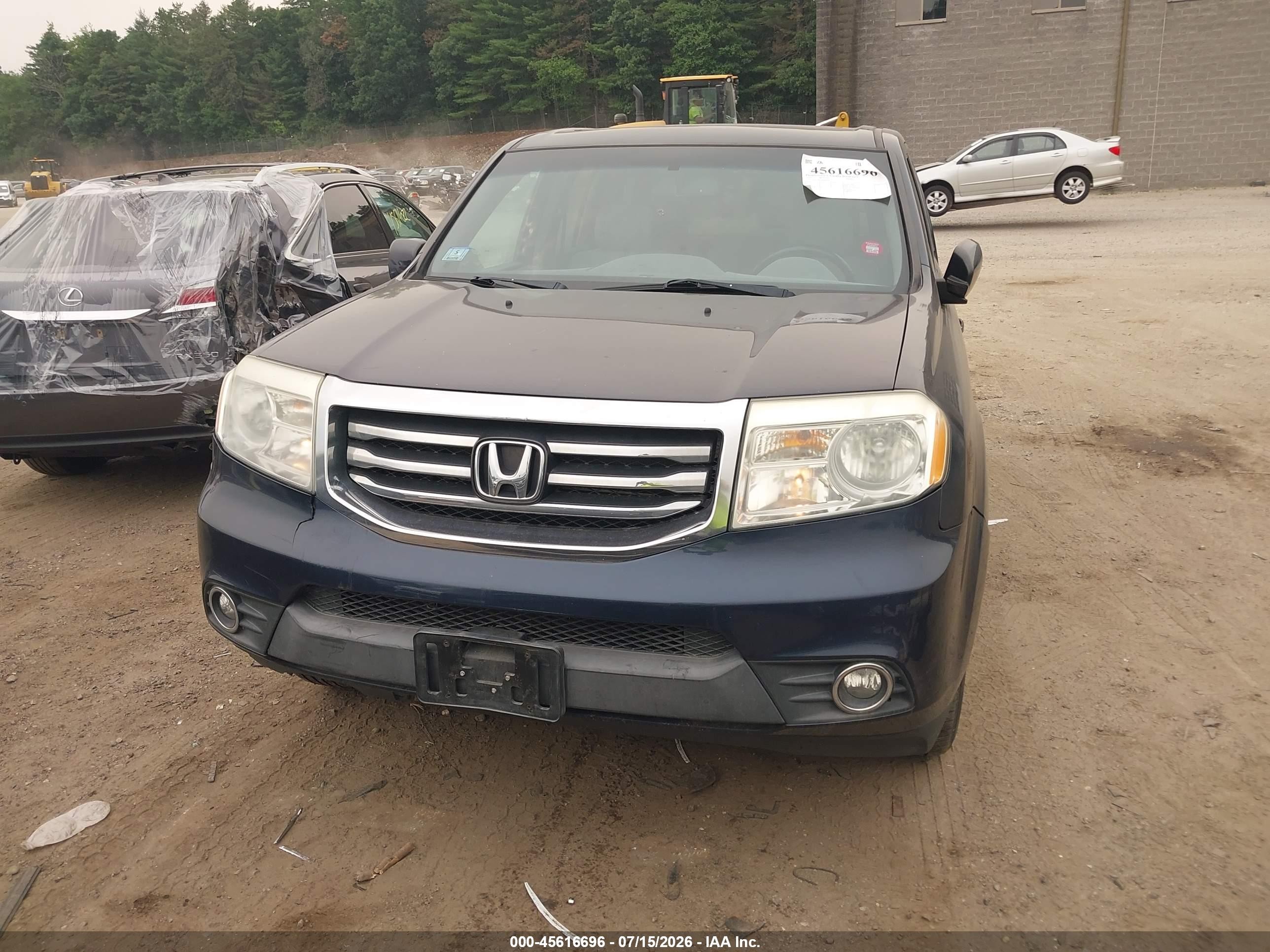 2012 Honda Pilot Ex-l Black vin: 5FNYF4H61CB034309