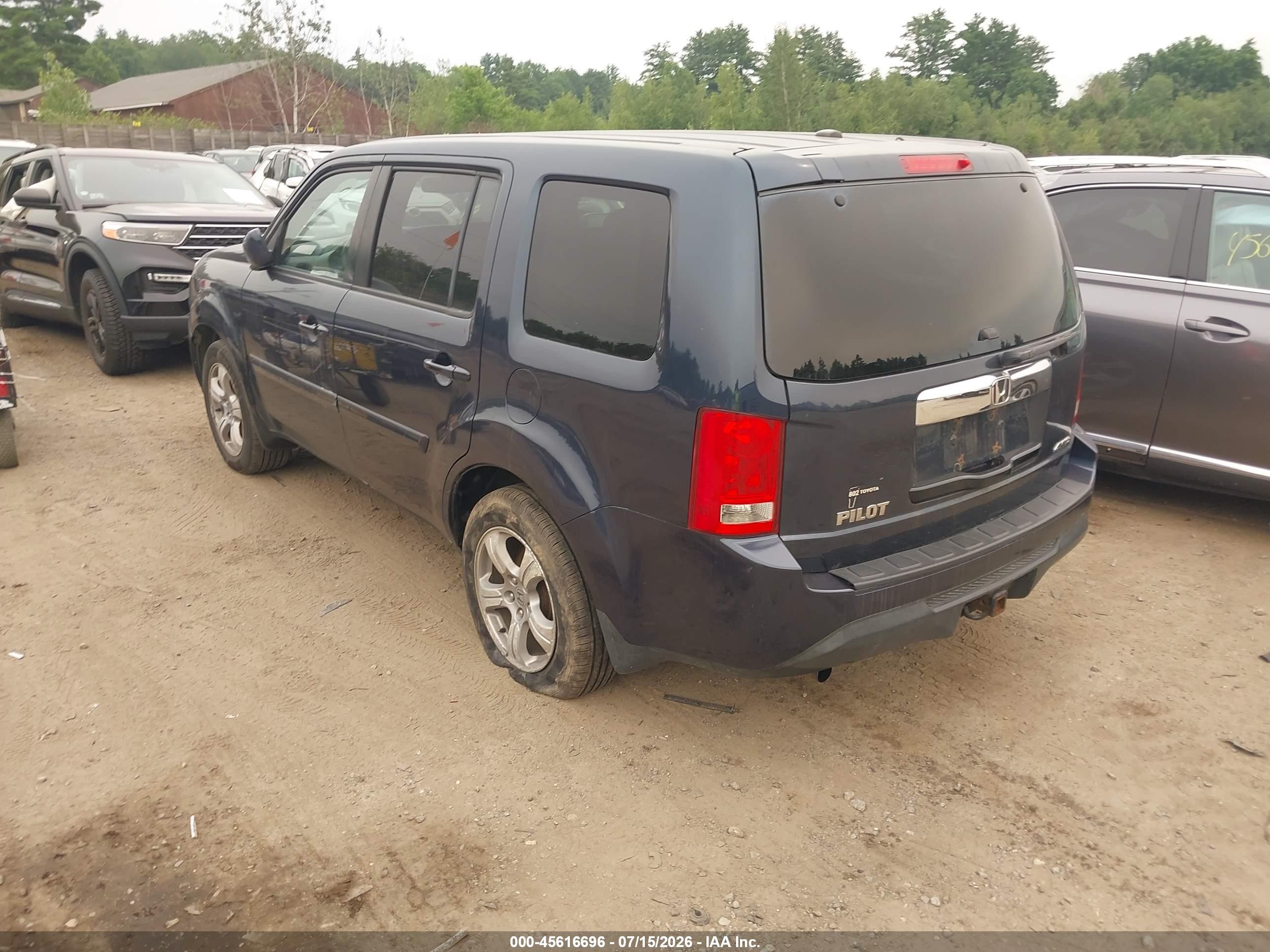 2012 Honda Pilot Ex-l Black vin: 5FNYF4H61CB034309