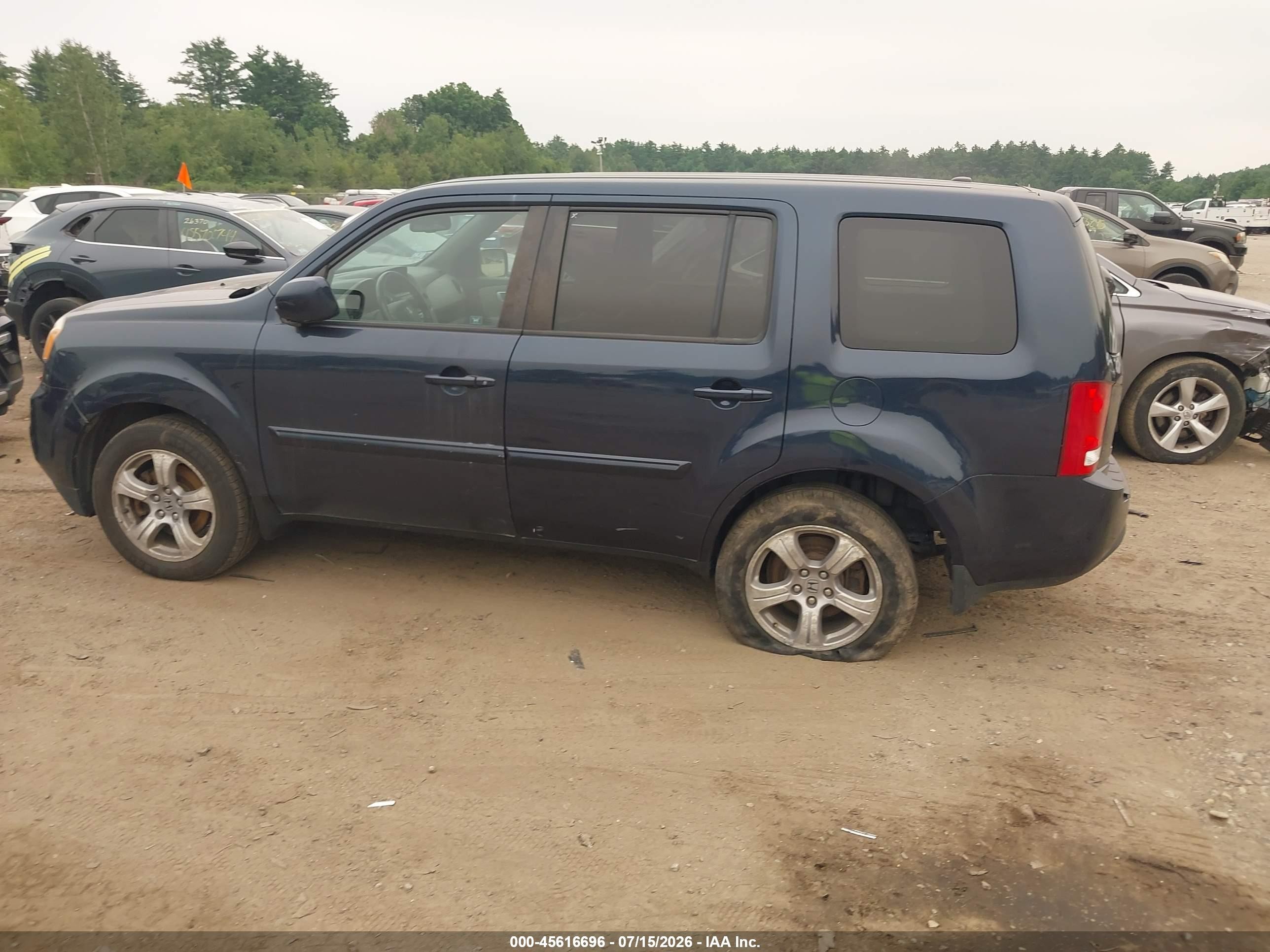 2012 Honda Pilot Ex-l Black vin: 5FNYF4H61CB034309