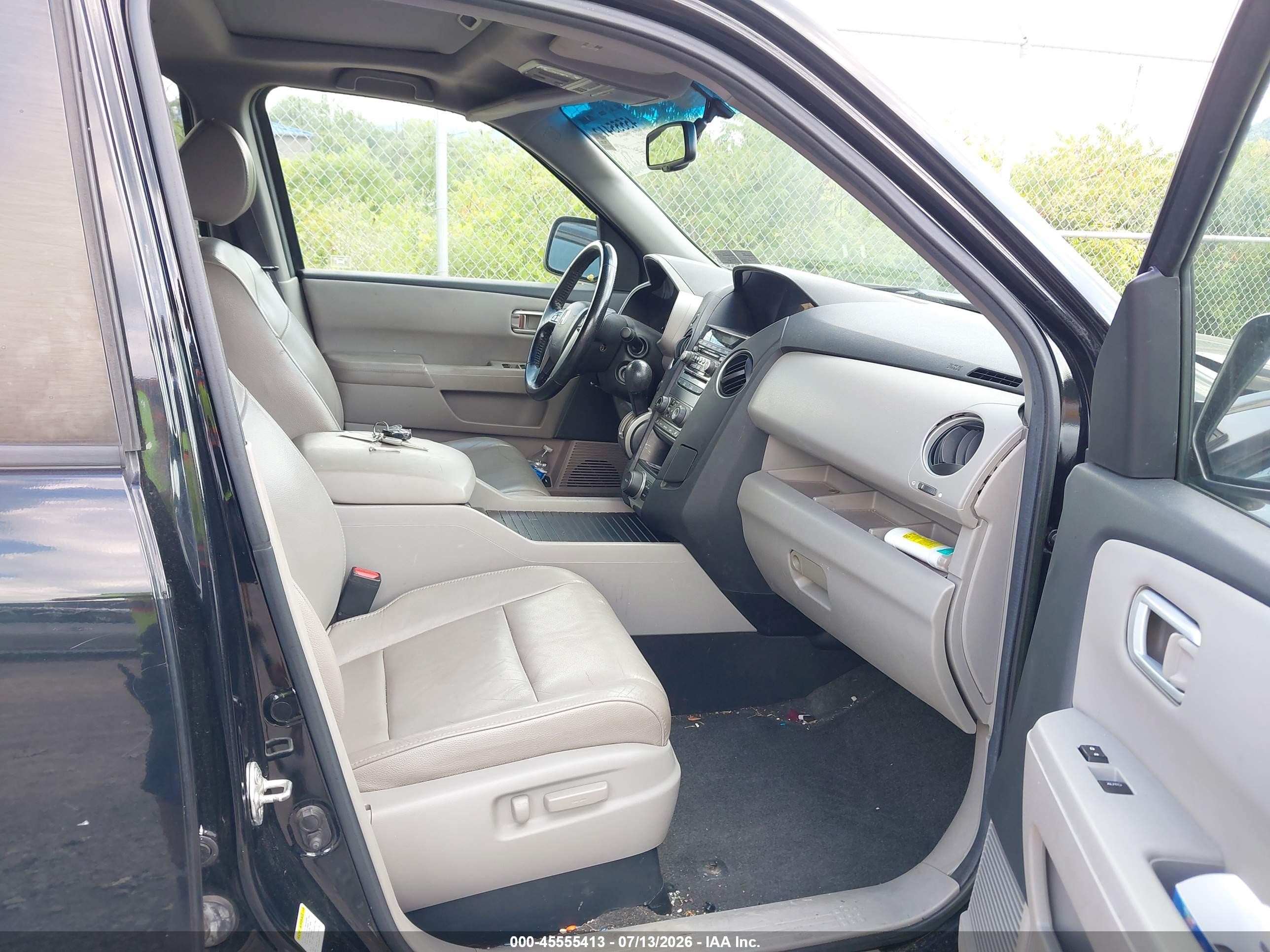 2012 Honda Pilot Ex-l Black vin: 5FNYF4H61CB073983