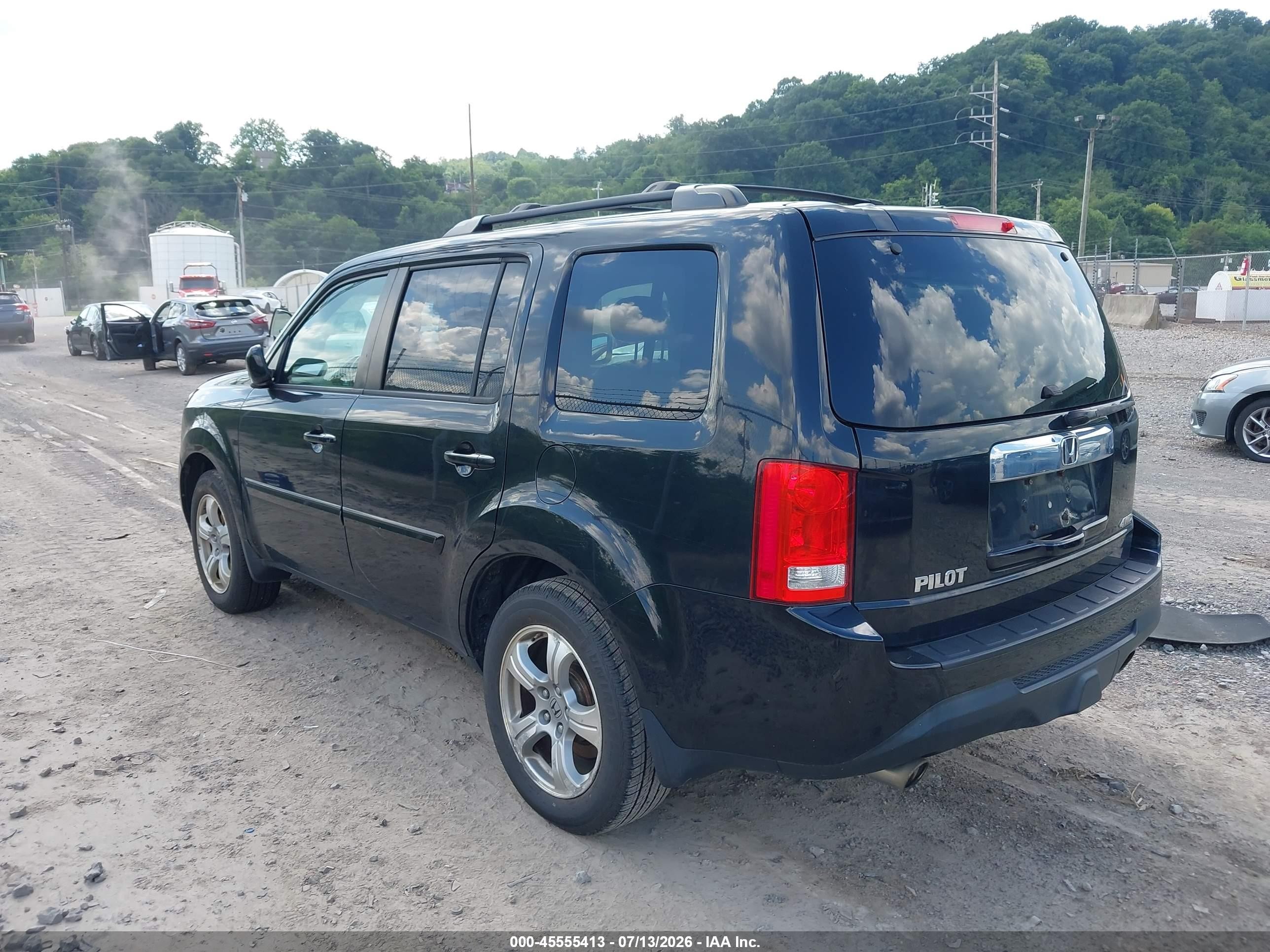 2012 Honda Pilot Ex-l Black vin: 5FNYF4H61CB073983