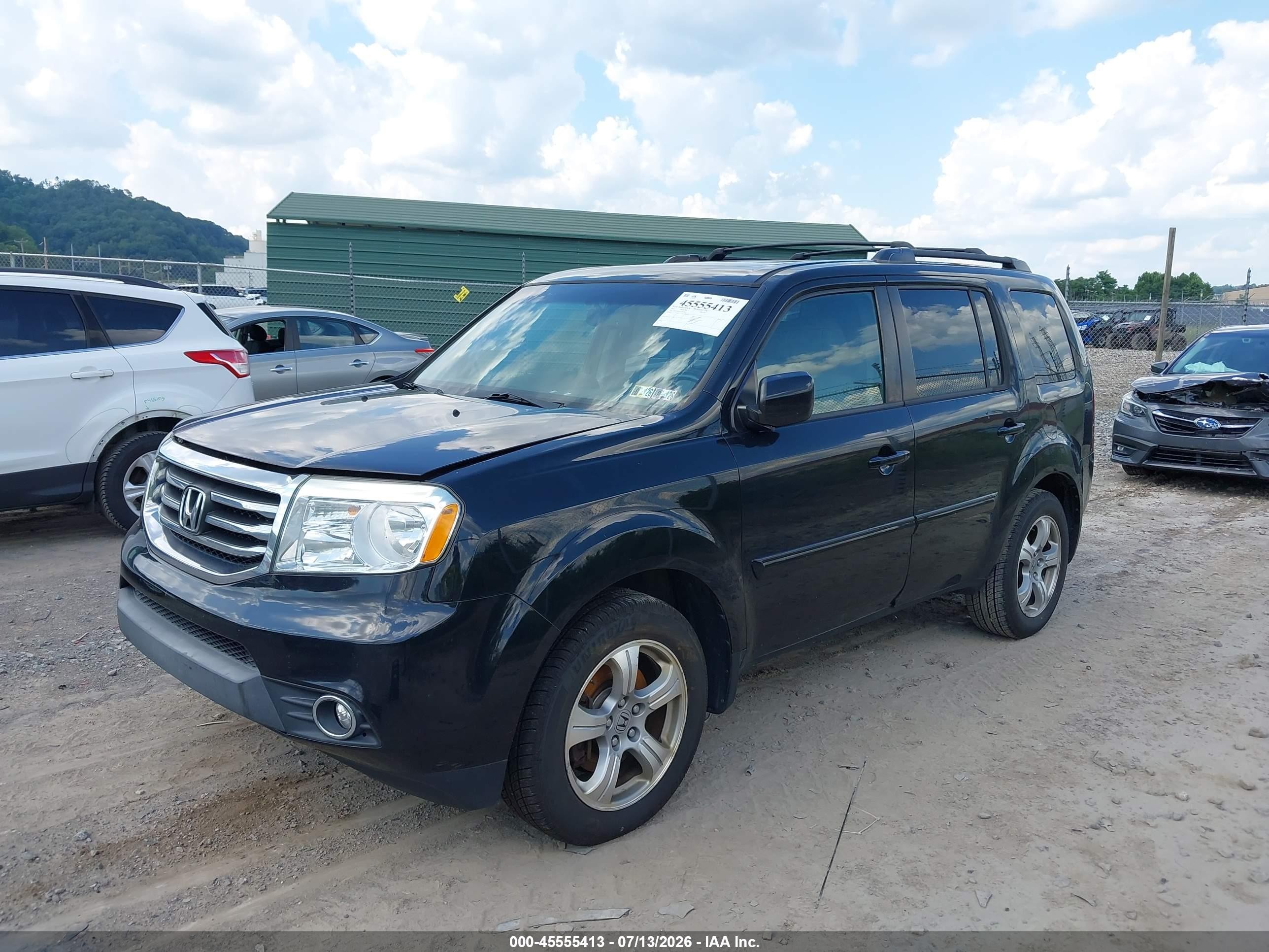 2012 Honda Pilot Ex-l Black vin: 5FNYF4H61CB073983