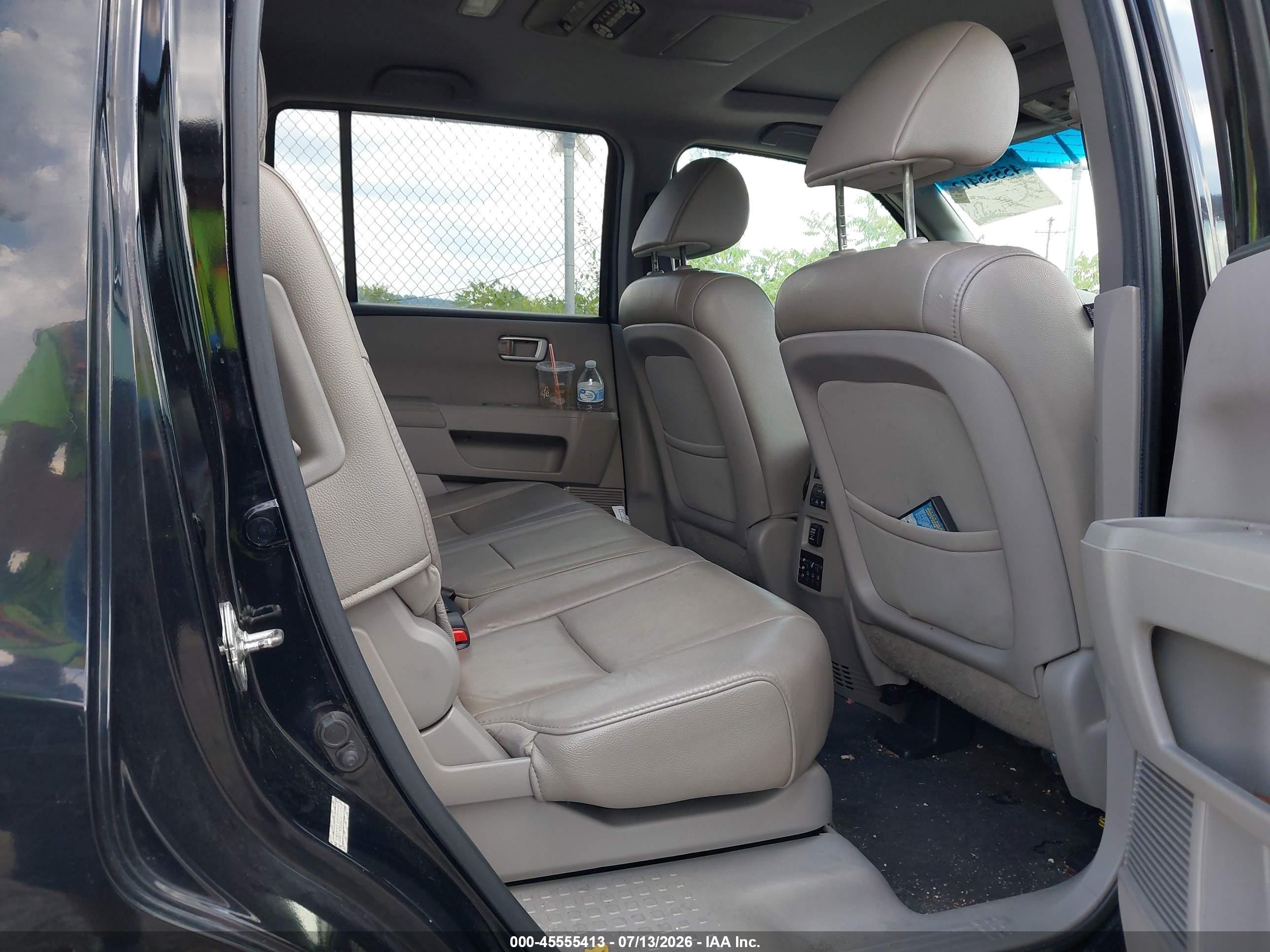 2012 Honda Pilot Ex-l Black vin: 5FNYF4H61CB073983