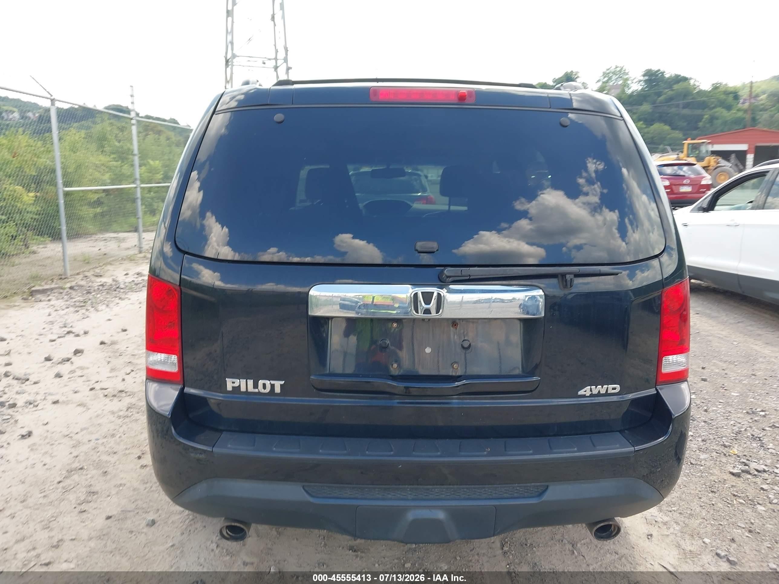 2012 Honda Pilot Ex-l Black vin: 5FNYF4H61CB073983