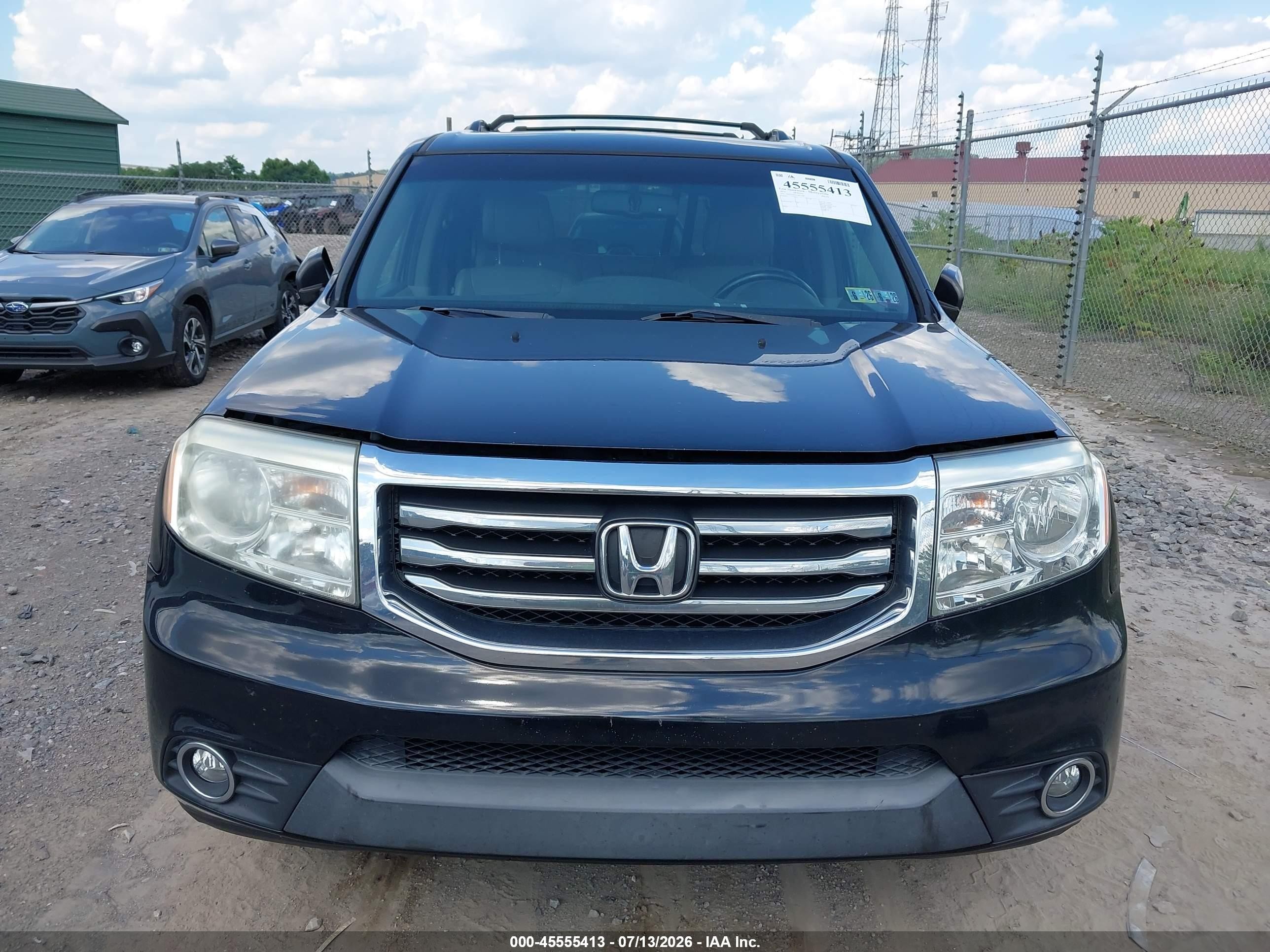 2012 Honda Pilot Ex-l Black vin: 5FNYF4H61CB073983