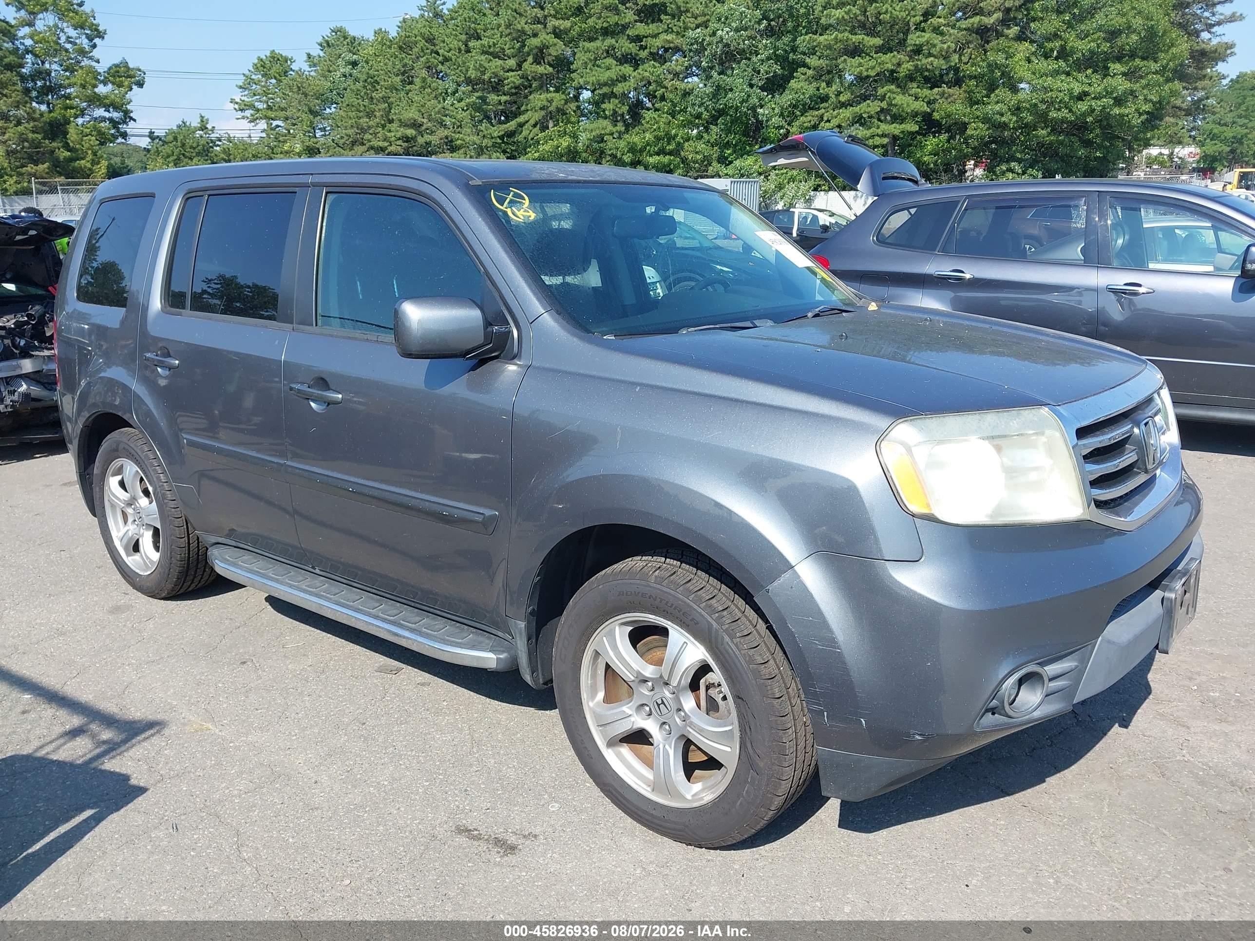 2013 Honda Pilot Ex-l Серый vin: 5FNYF4H61DB050866