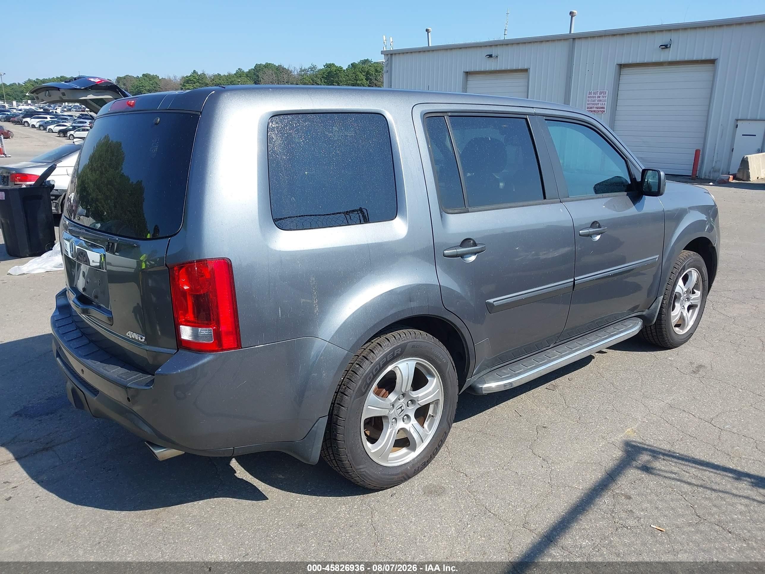 2013 Honda Pilot Ex-l Серый vin: 5FNYF4H61DB050866
