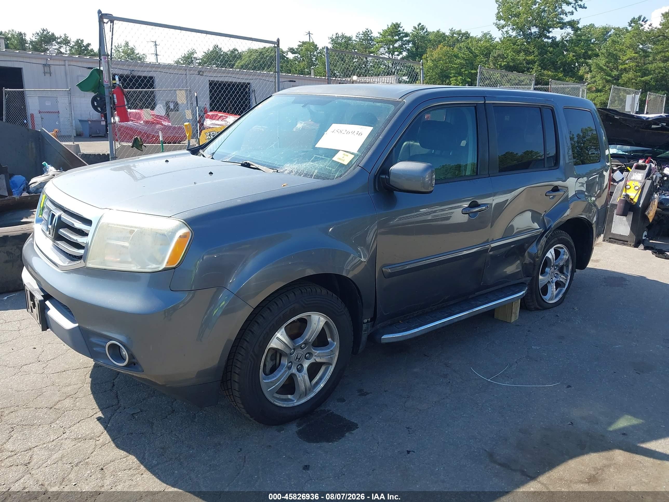 2013 Honda Pilot Ex-l Серый vin: 5FNYF4H61DB050866