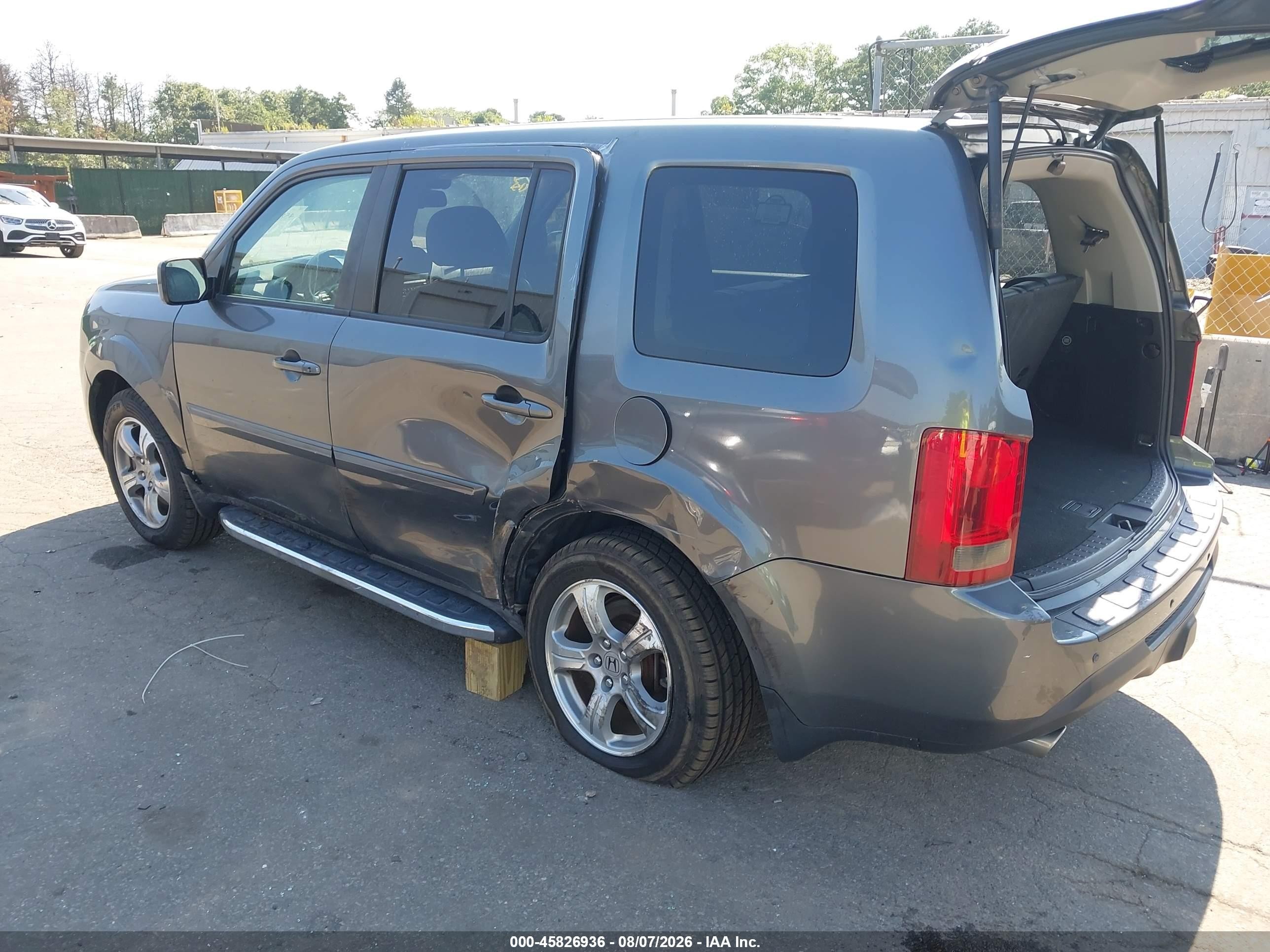 2013 Honda Pilot Ex-l Серый vin: 5FNYF4H61DB050866
