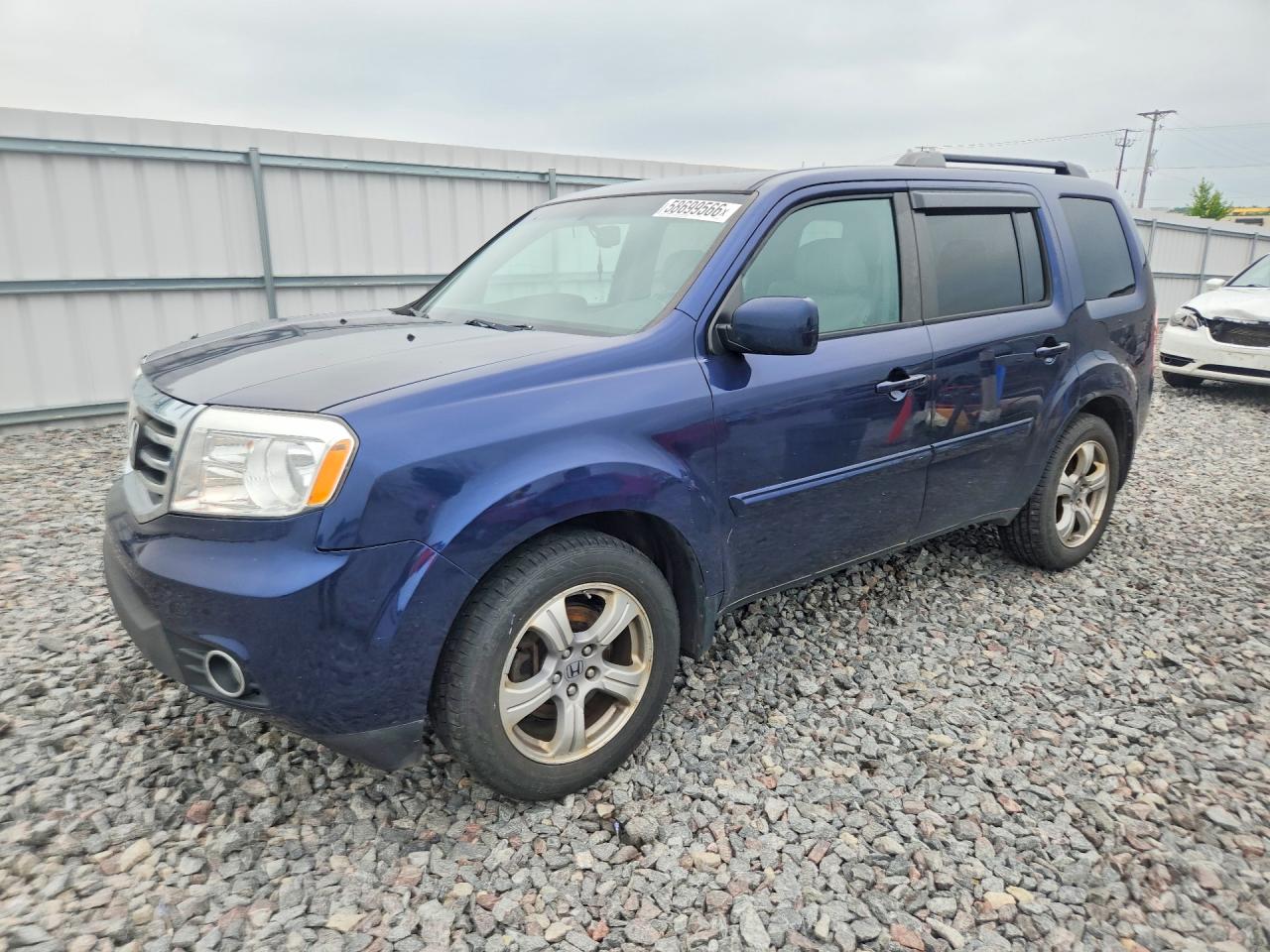 2013 Honda Pilot Exl Blue vin: 5FNYF4H61DB501486