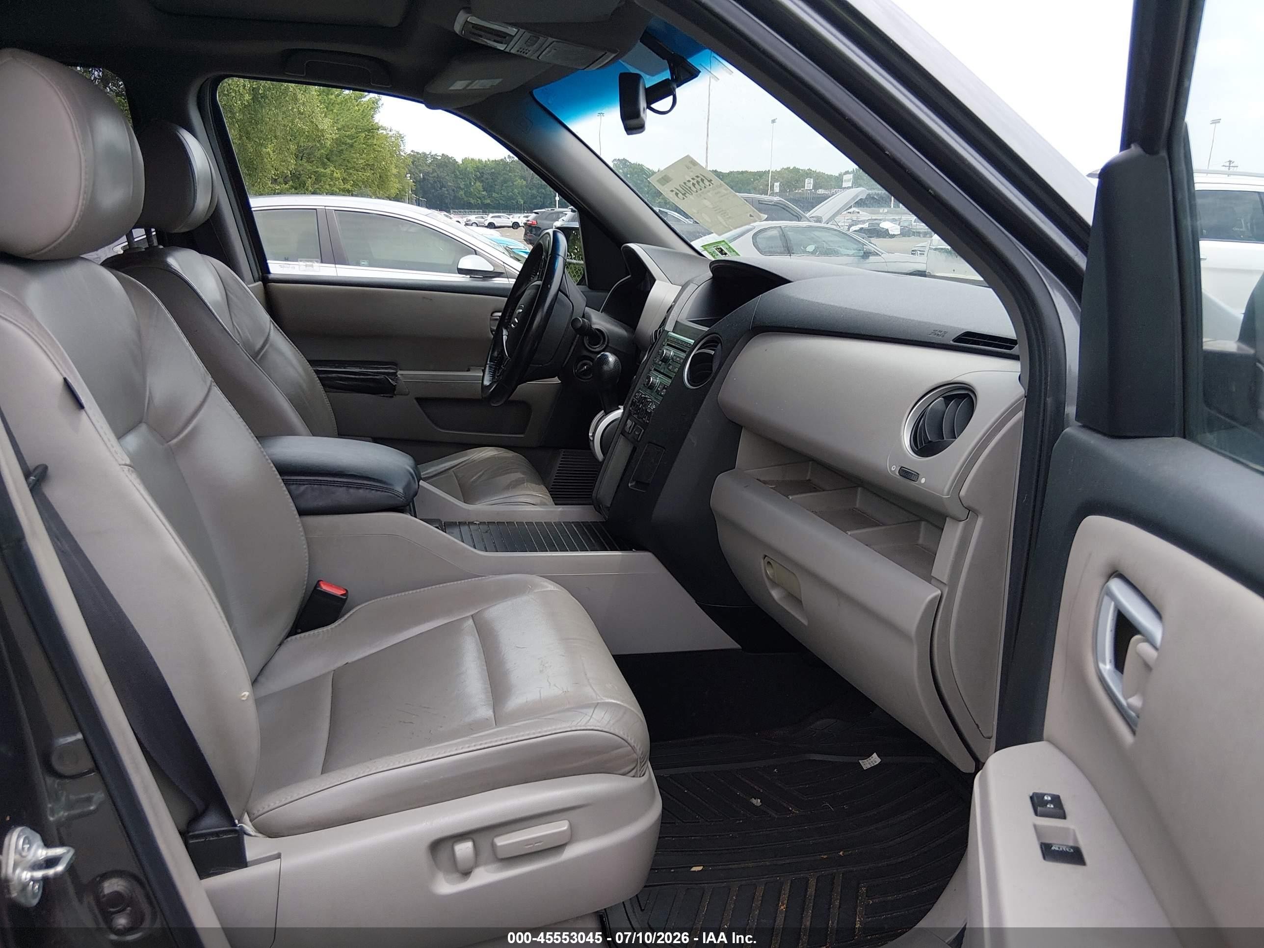 2011 Honda Pilot Ex-l Gray vin: 5FNYF4H62BB051182