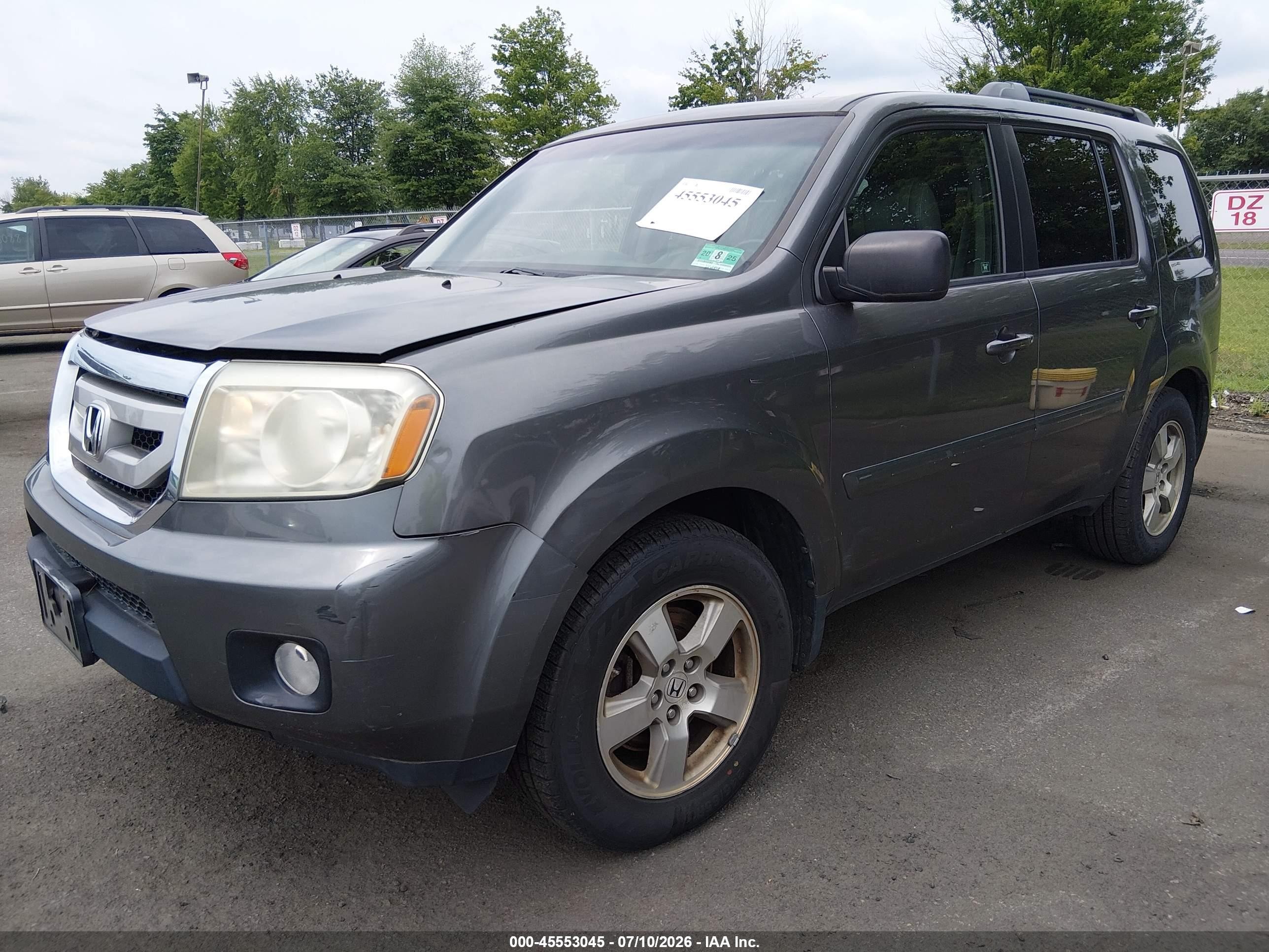 2011 Honda Pilot Ex-l Gray vin: 5FNYF4H62BB051182