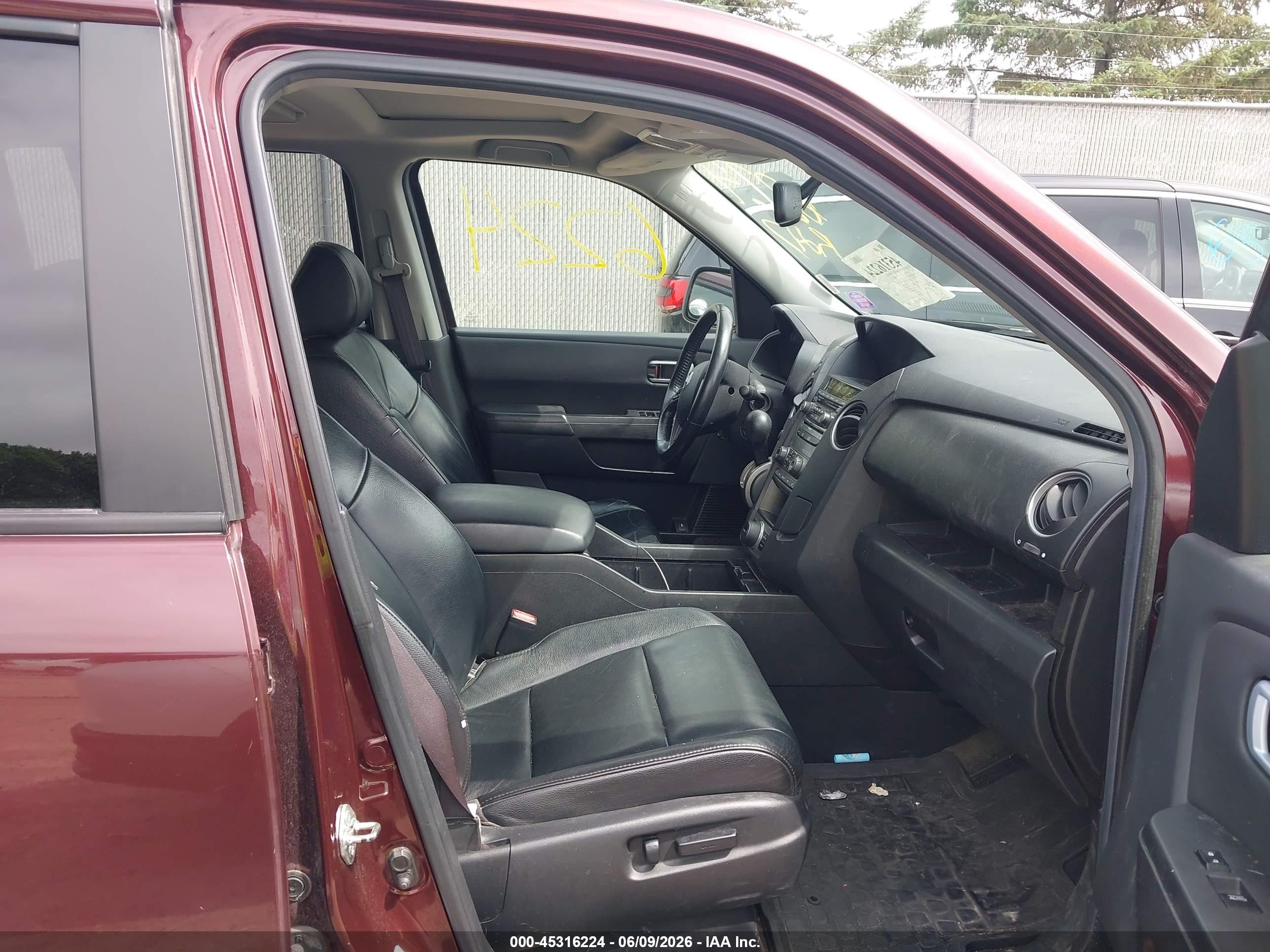 2013 Honda Pilot Ex-l Maroon vin: 5FNYF4H62DB033462