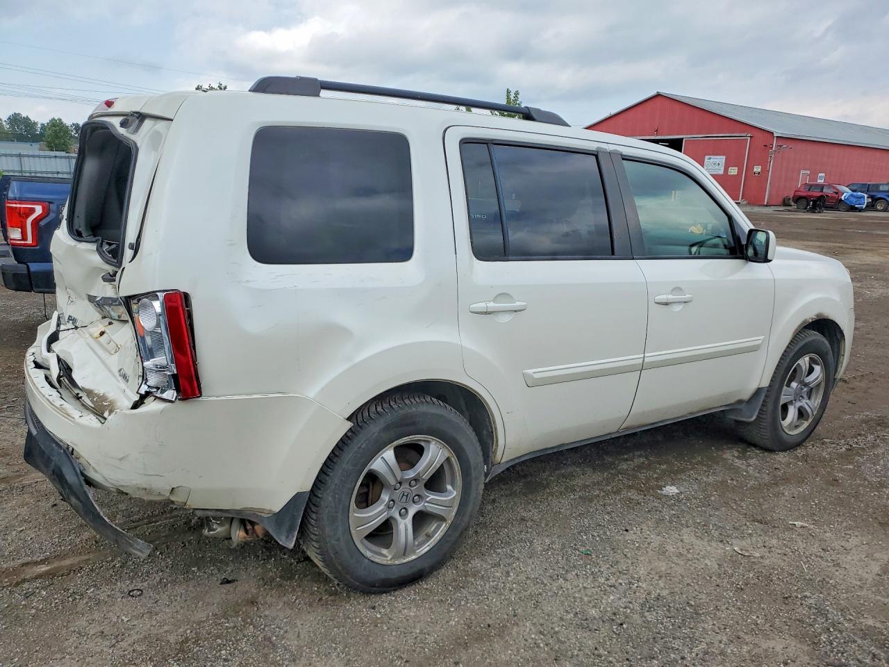 2013 Honda Pilot Exl White vin: 5FNYF4H62DB503344