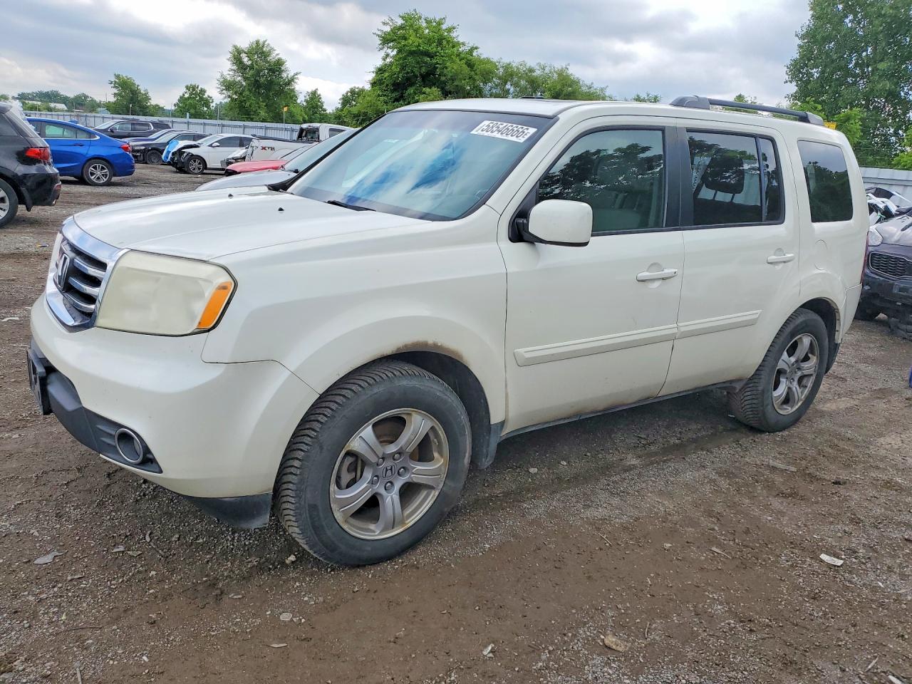 2013 Honda Pilot Exl White vin: 5FNYF4H62DB503344