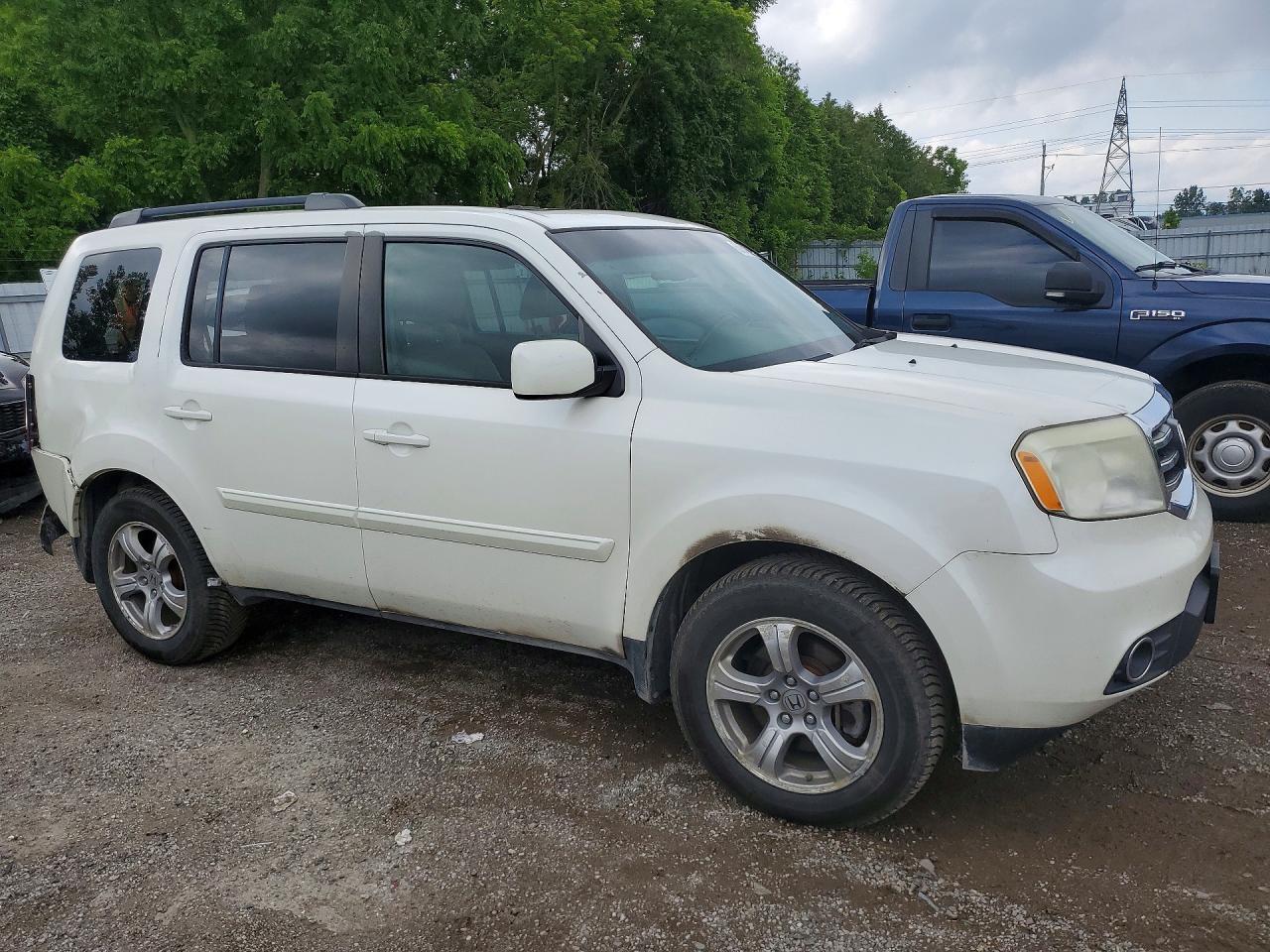 2013 Honda Pilot Exl White vin: 5FNYF4H62DB503344