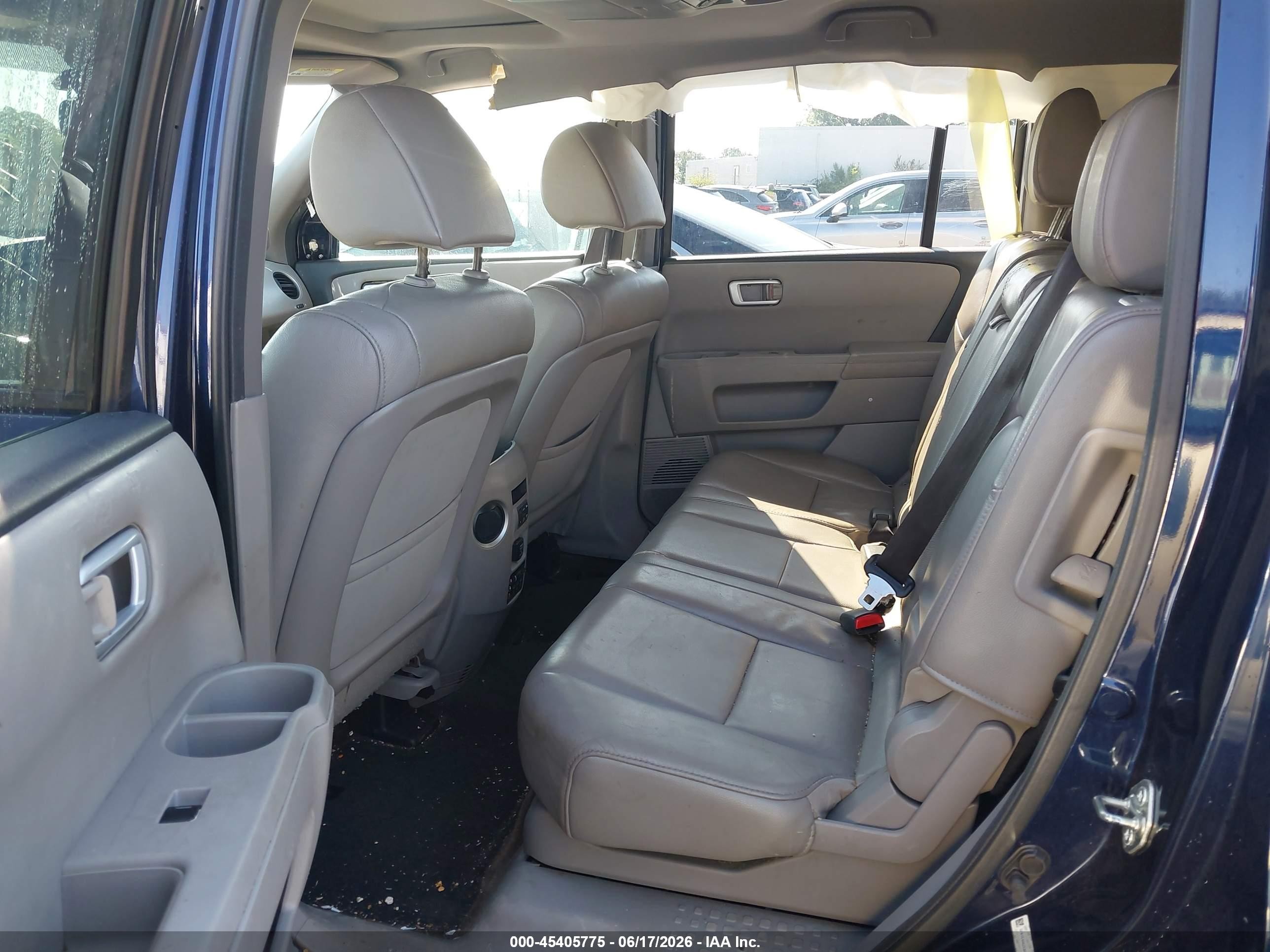 2014 Honda Pilot Ex-l Blue vin: 5FNYF4H62EB005503