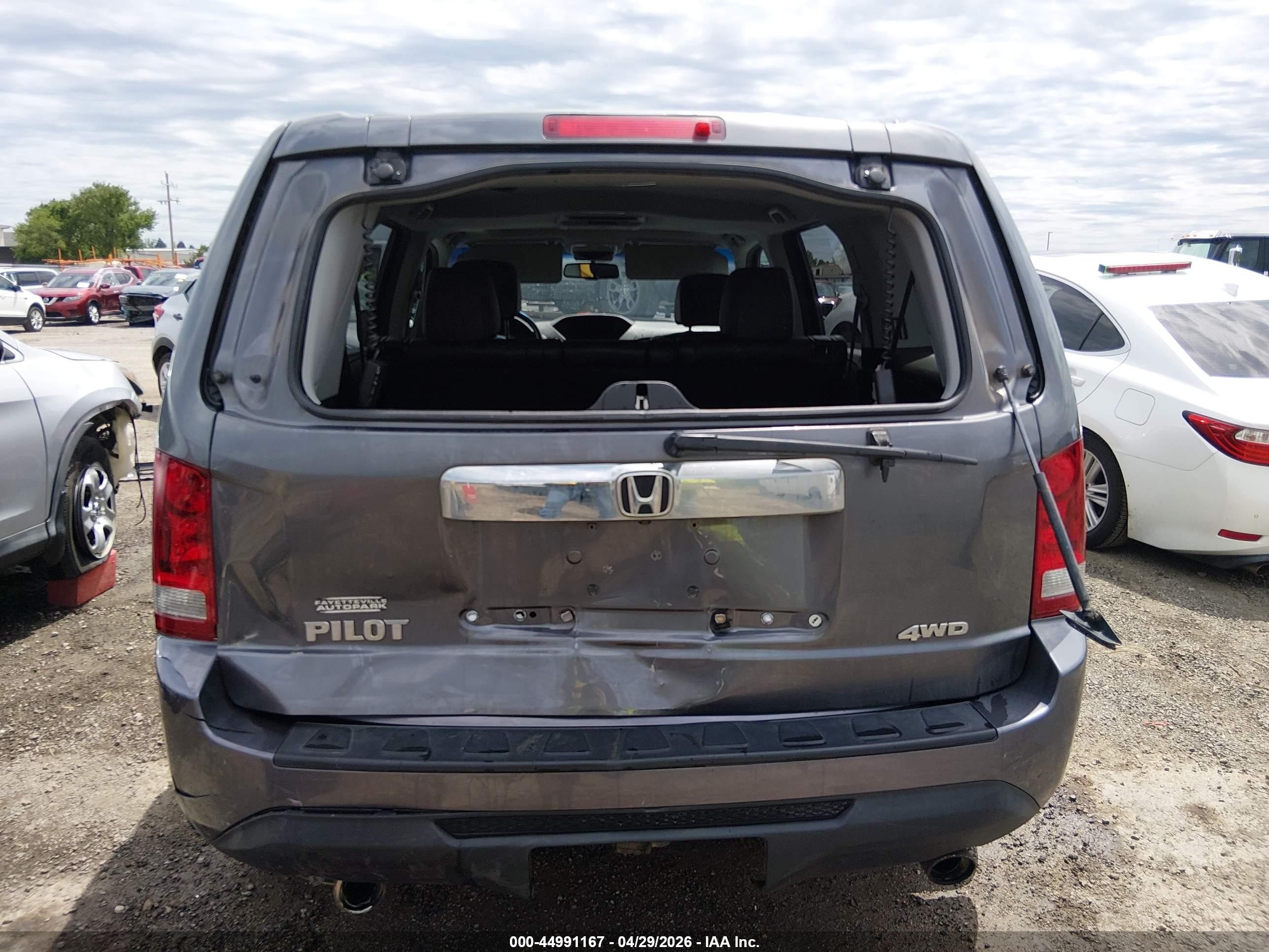 2014 Honda Pilot Ex-l Gray vin: 5FNYF4H62EB034953