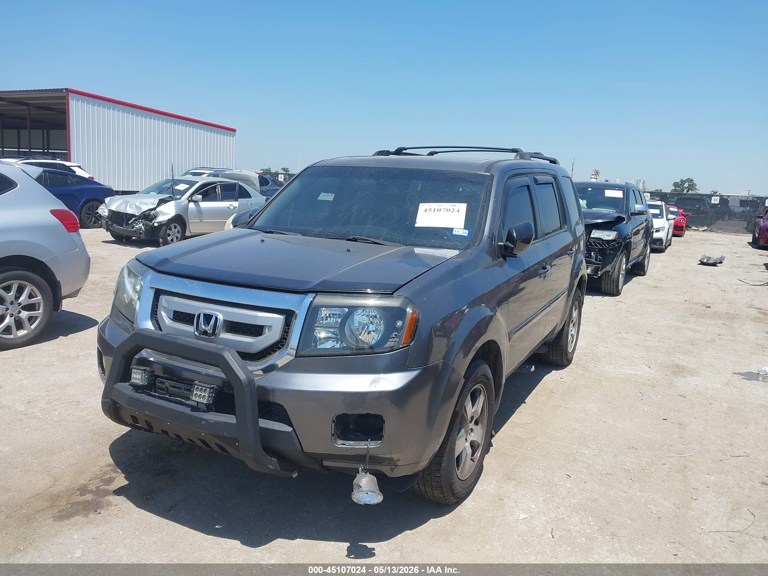 2011 Honda Pilot Ex-l Gray vin: 5FNYF4H63BB018434
