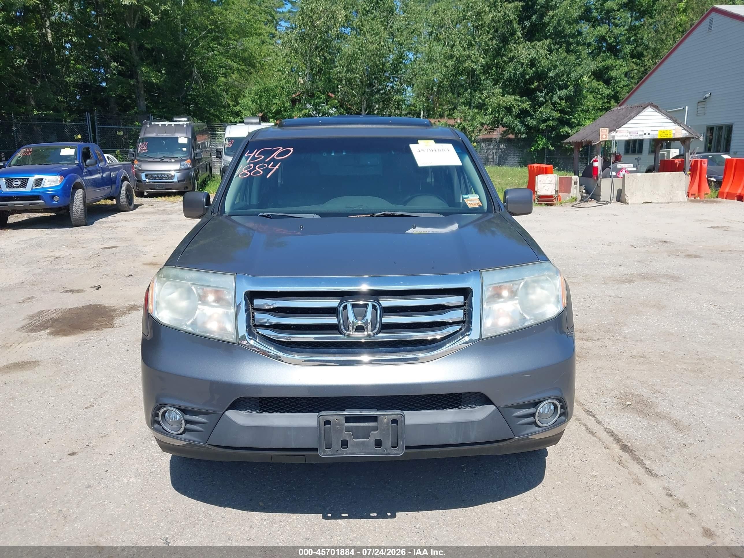 2012 Honda Pilot Ex-l Серый vin: 5FNYF4H63CB008830