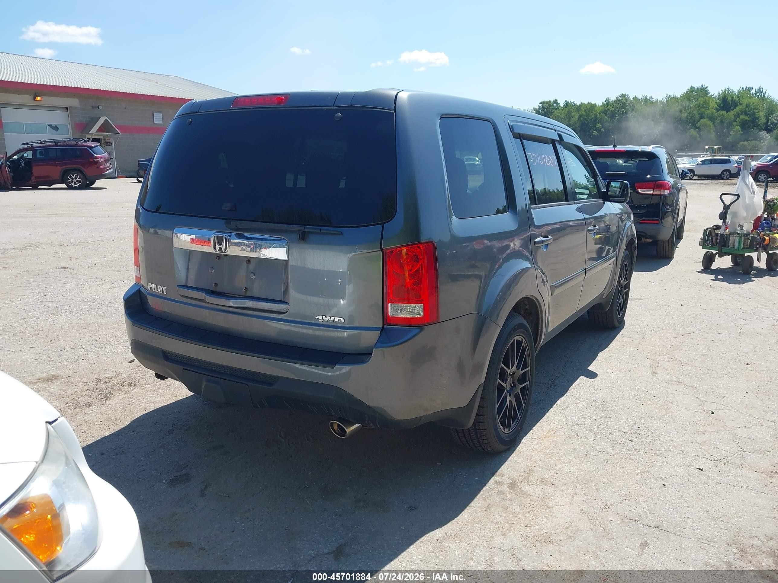 2012 Honda Pilot Ex-l Серый vin: 5FNYF4H63CB008830