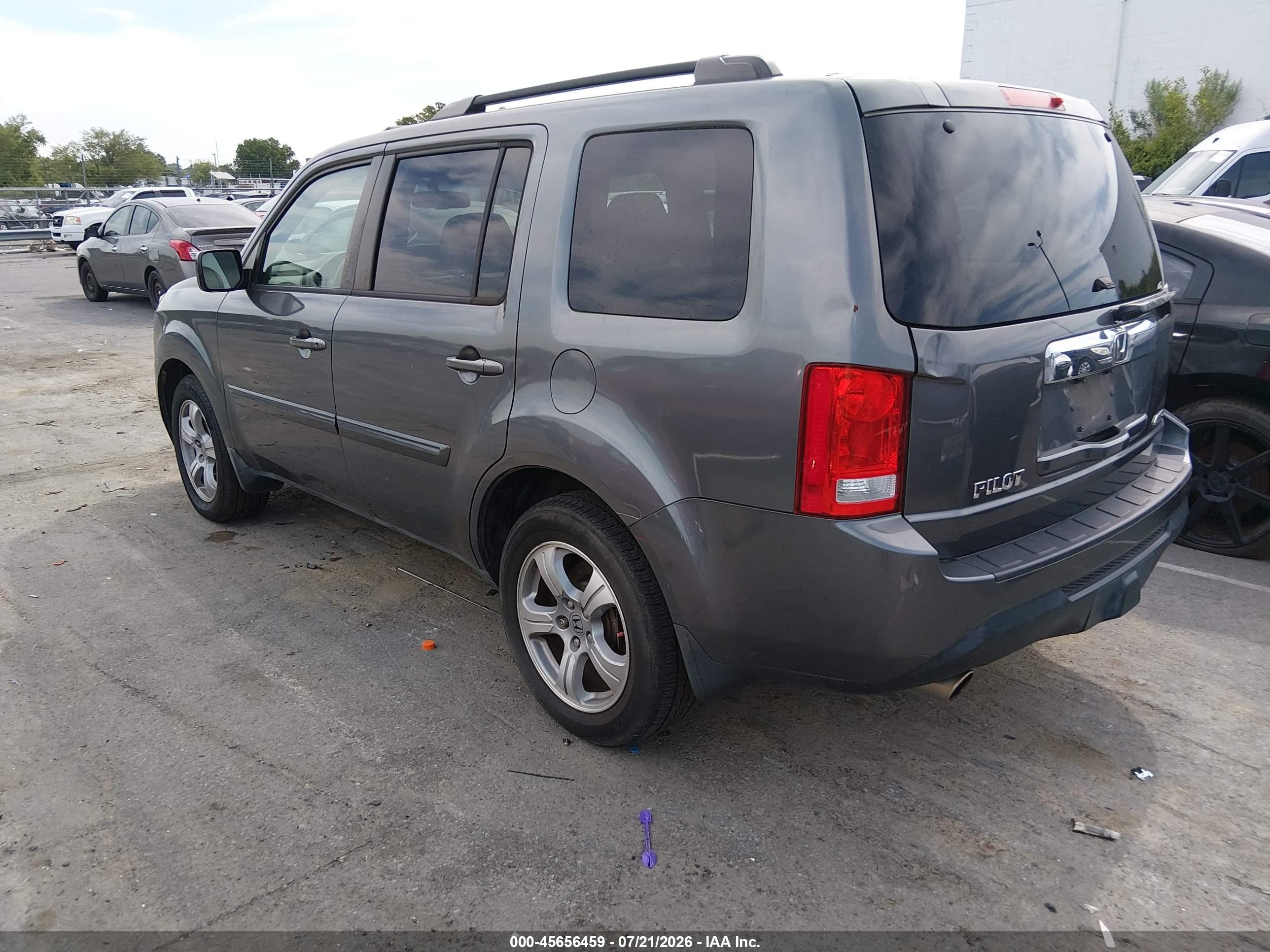 2012 Honda Pilot Ex-l Gray vin: 5FNYF4H63CB075167