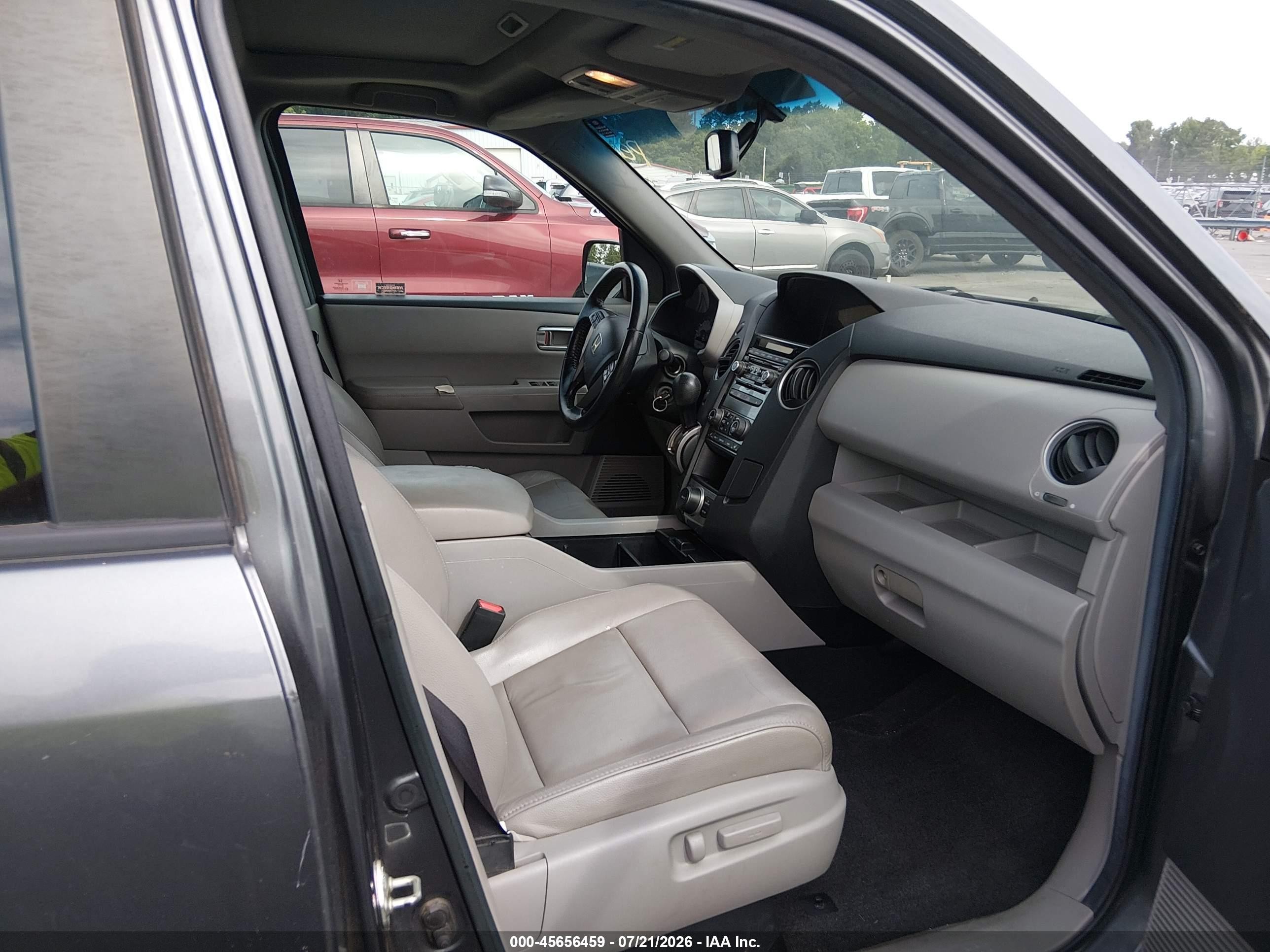 2012 Honda Pilot Ex-l Gray vin: 5FNYF4H63CB075167
