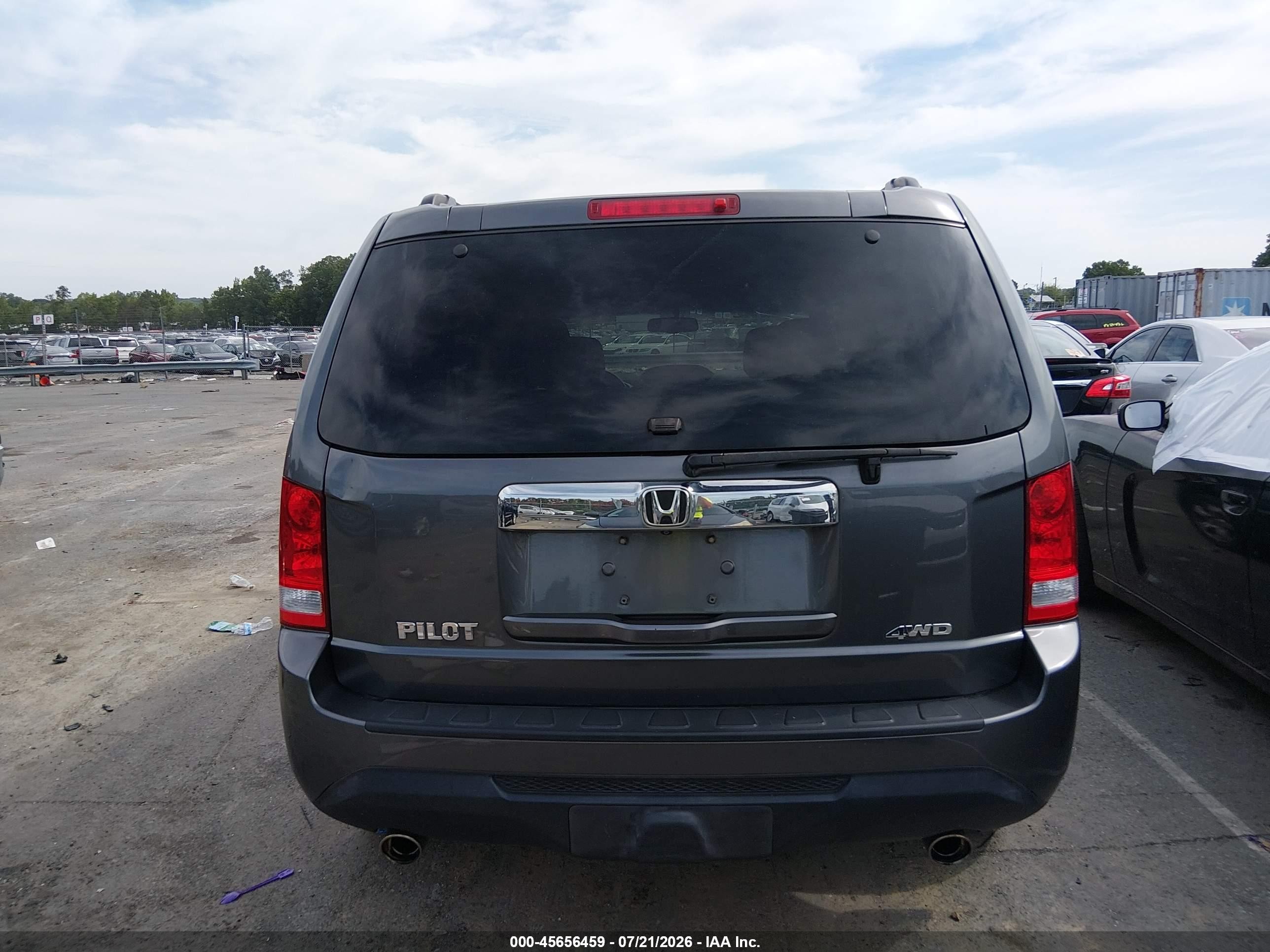 2012 Honda Pilot Ex-l Gray vin: 5FNYF4H63CB075167