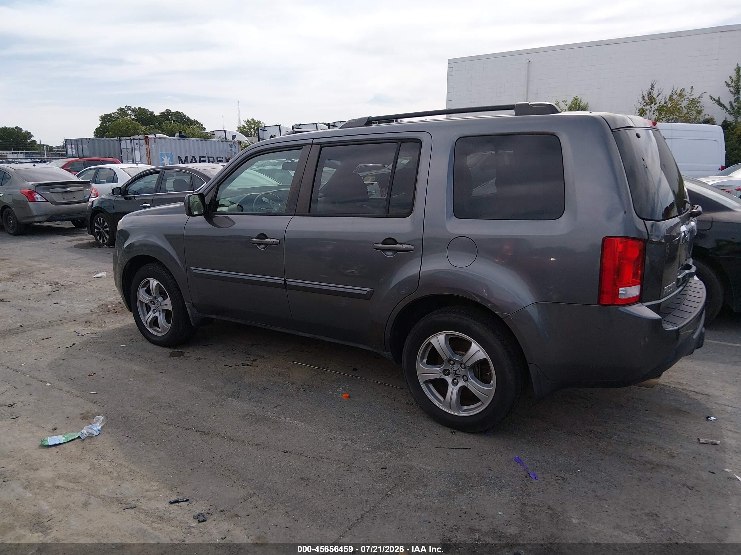 2012 Honda Pilot Ex-l Gray vin: 5FNYF4H63CB075167