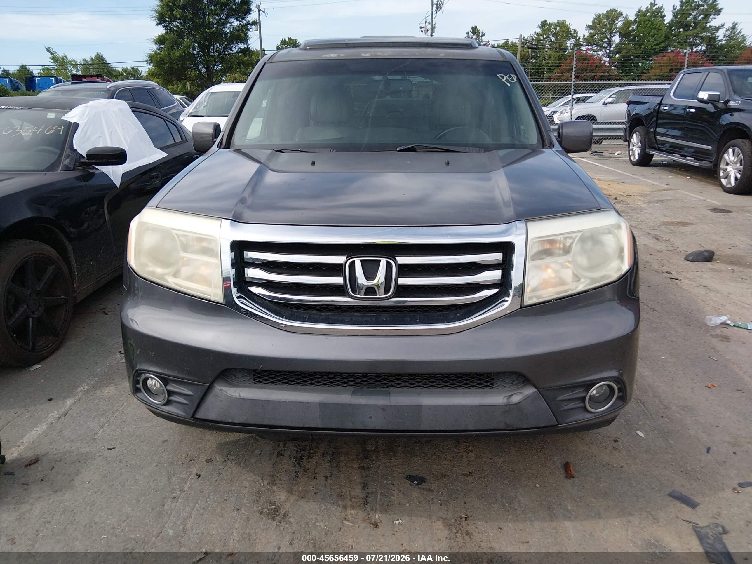 2012 Honda Pilot Ex-l Gray vin: 5FNYF4H63CB075167